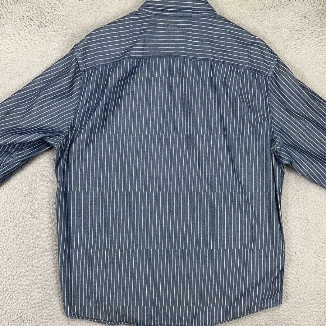Vintage L.L. Bean Button Up Shirt Mens XL Blue Stripe Long Sleeve Pocket Size US XL / EU 56 / 4 - 3 Thumbnail