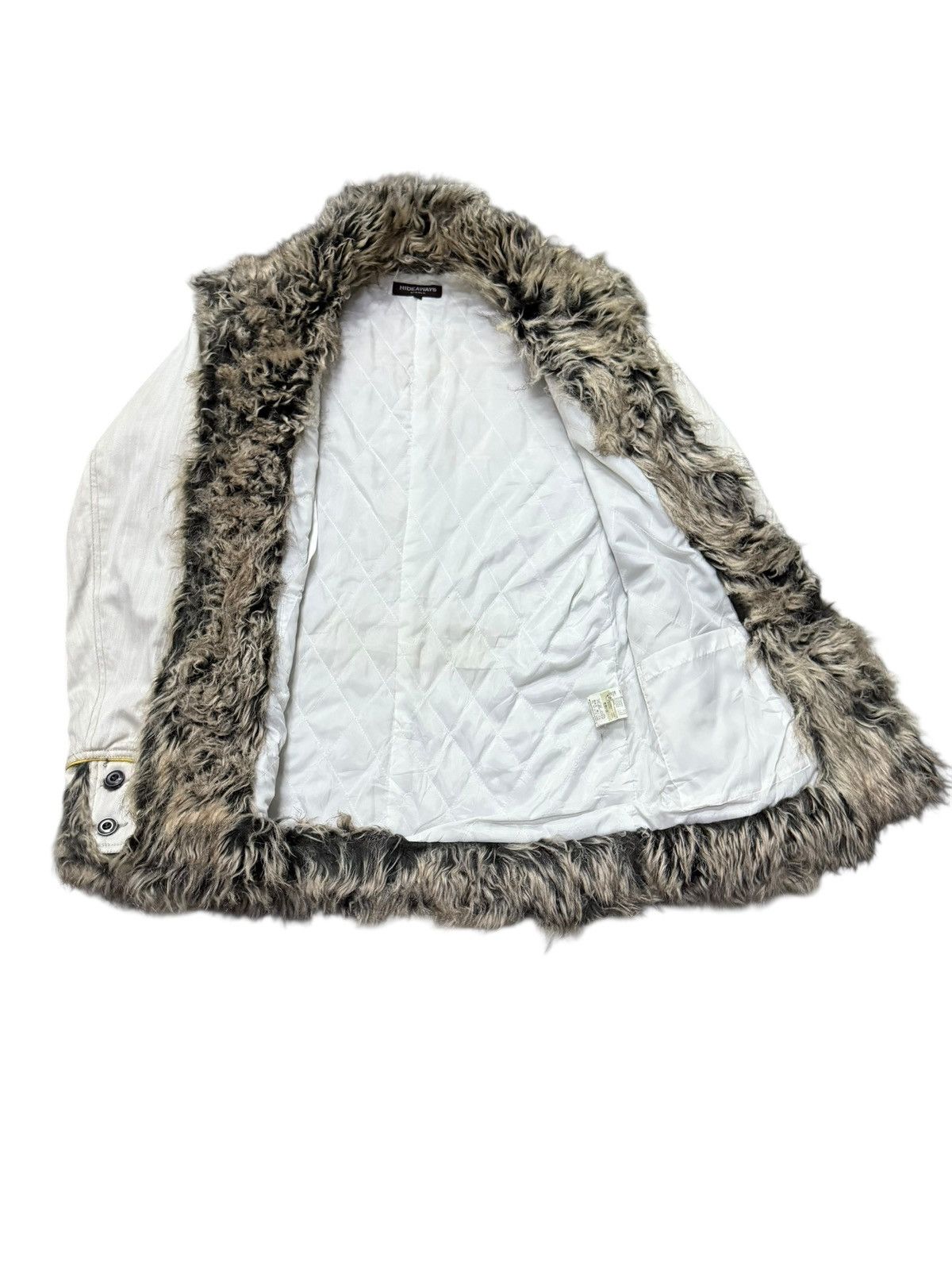 Japanese Brand Hideaways Nicole Fur Trimmed Rock Star Denim Jacket Size US S / EU 44-46 / 1 - 12 Thumbnail