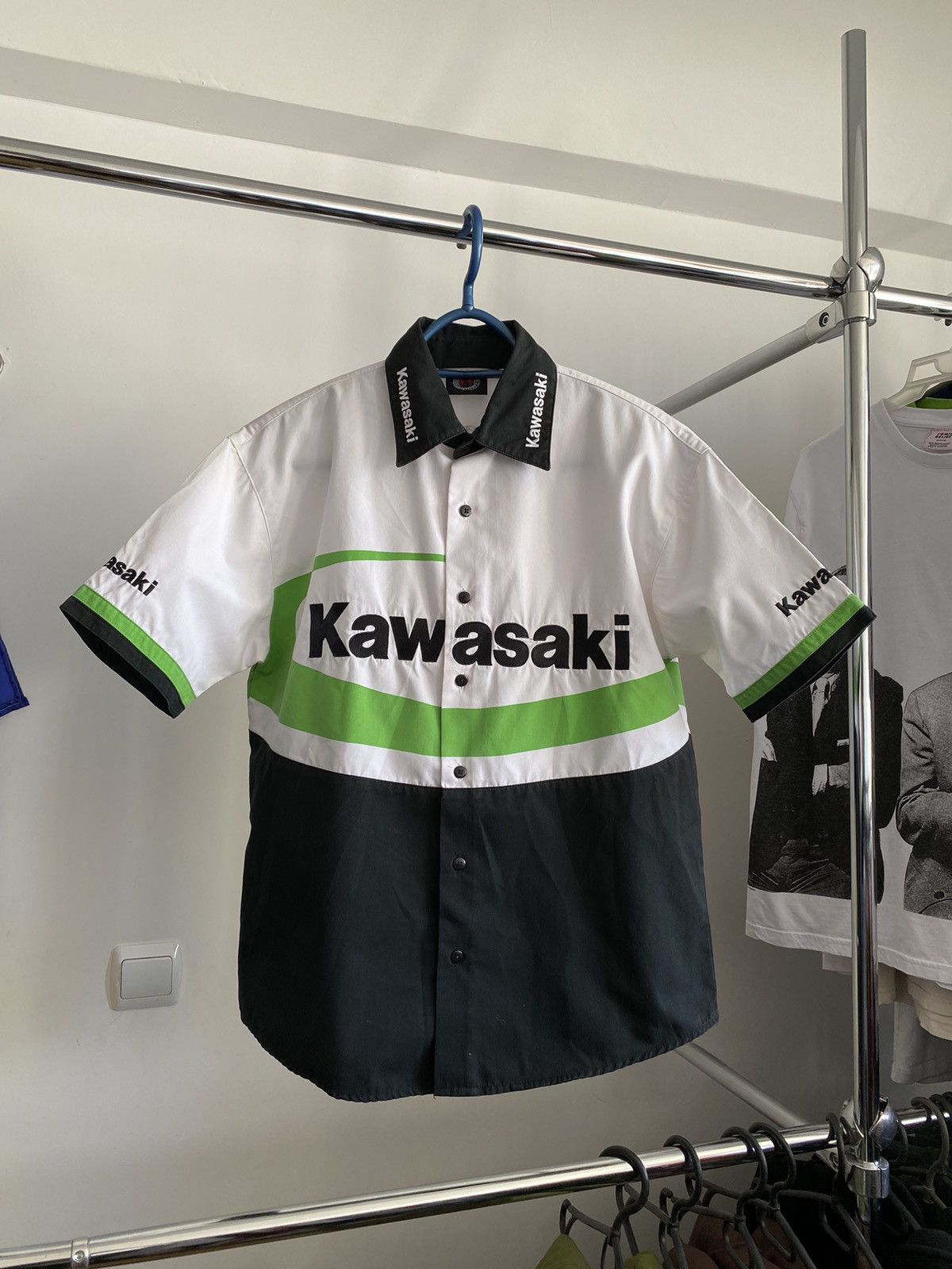 Vintage Vintage Kawasaki Racing Japanese Nylon Shirt Size US S / EU 44-46 / 1 - 1 Thumbnail