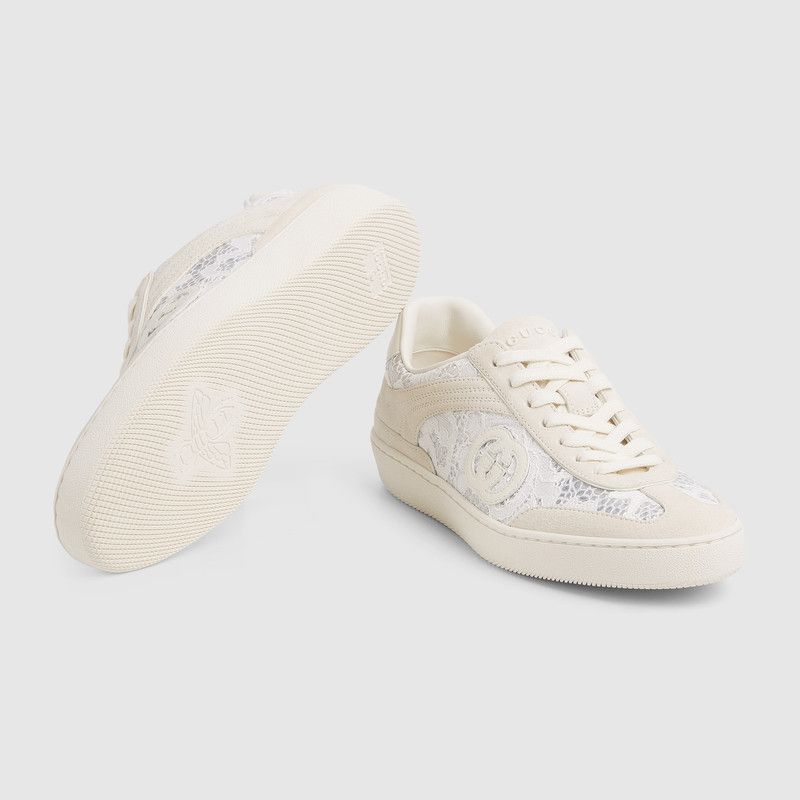 Gucci o1loc1c0326 831918 Women's G75 Sneakers in Off White Size US 8.5 / IT 38.5 - 4 Thumbnail