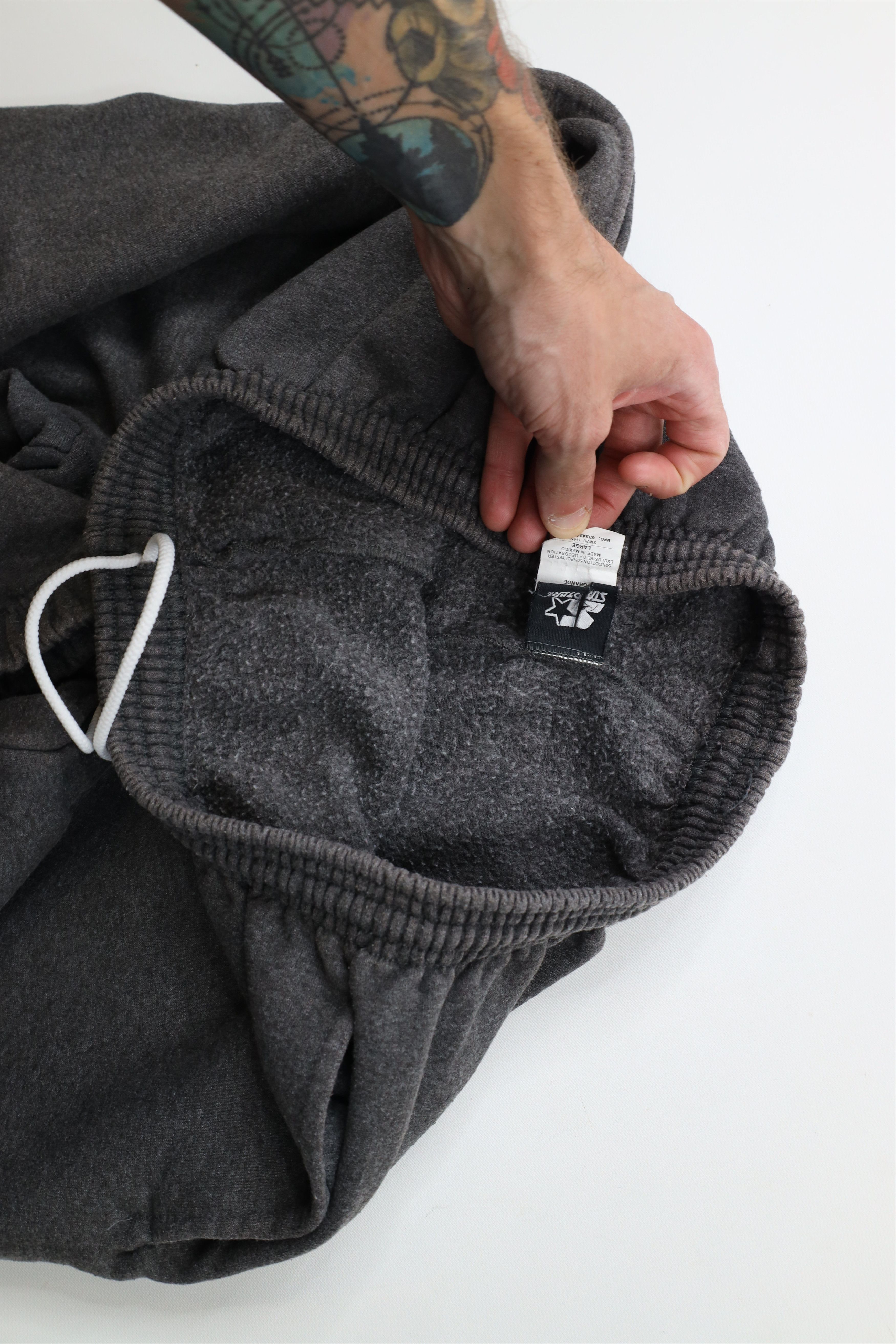 Starter × Vintage Vintage 90s Starter Heavyweight Sweatpants Joggers Gray Size US 36 / EU 52 - 9 Thumbnail