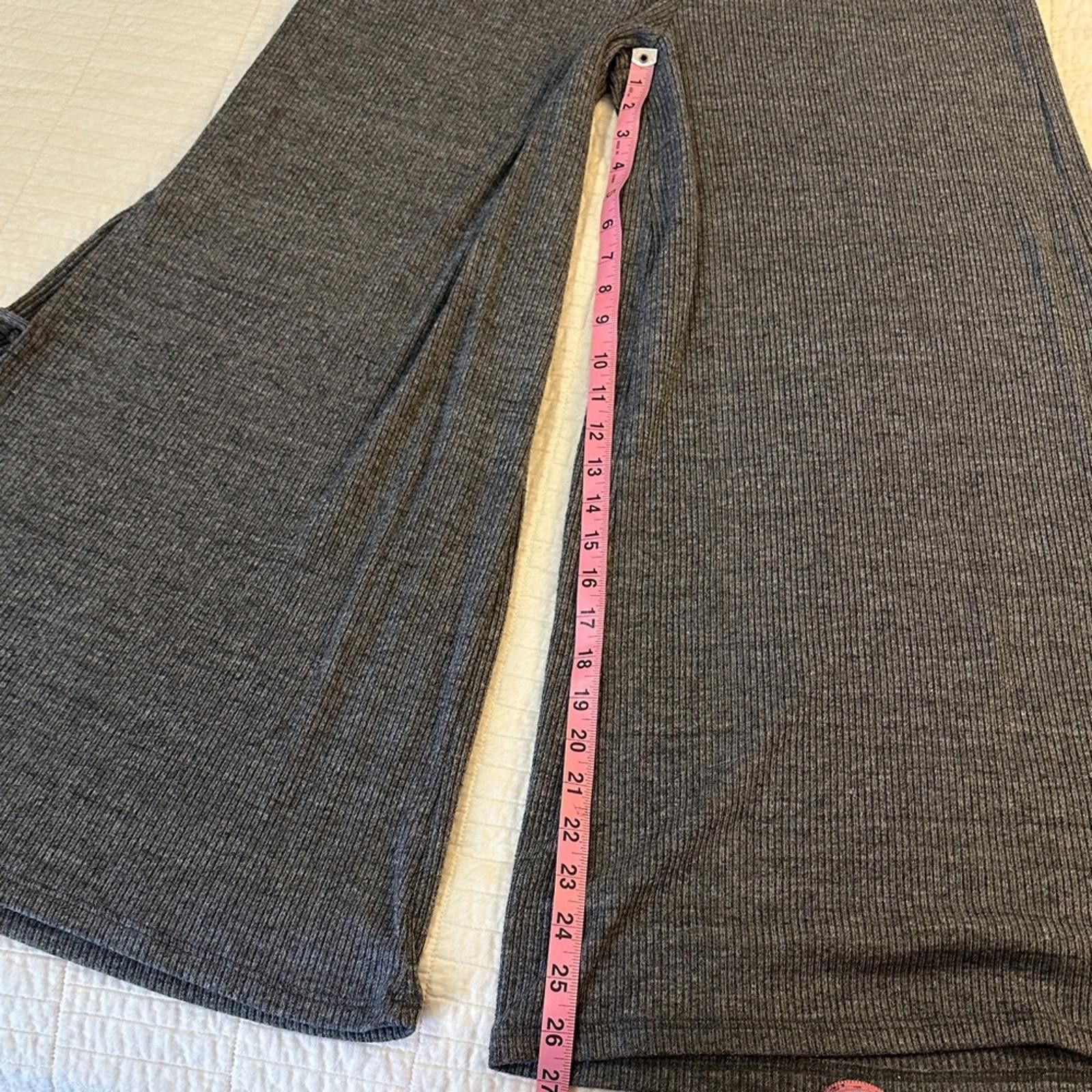 Other Project Social T Wide Leg Charcoal Knit Pants Medium NWOT Size 32" / US 10 / IT 46 - 5 Thumbnail