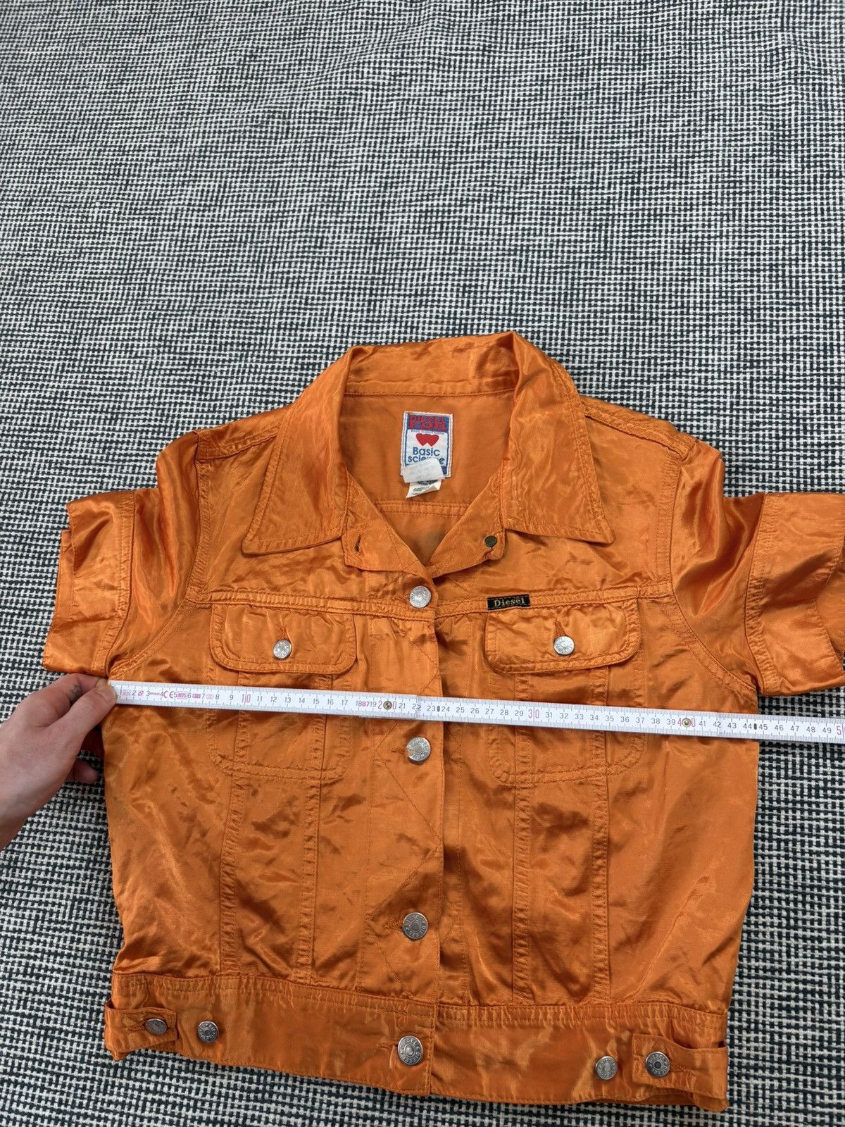 Diesel Diesel vintage orange satin shiny short sleeve jacket Size S / US 4 / IT 40 - 7 Thumbnail