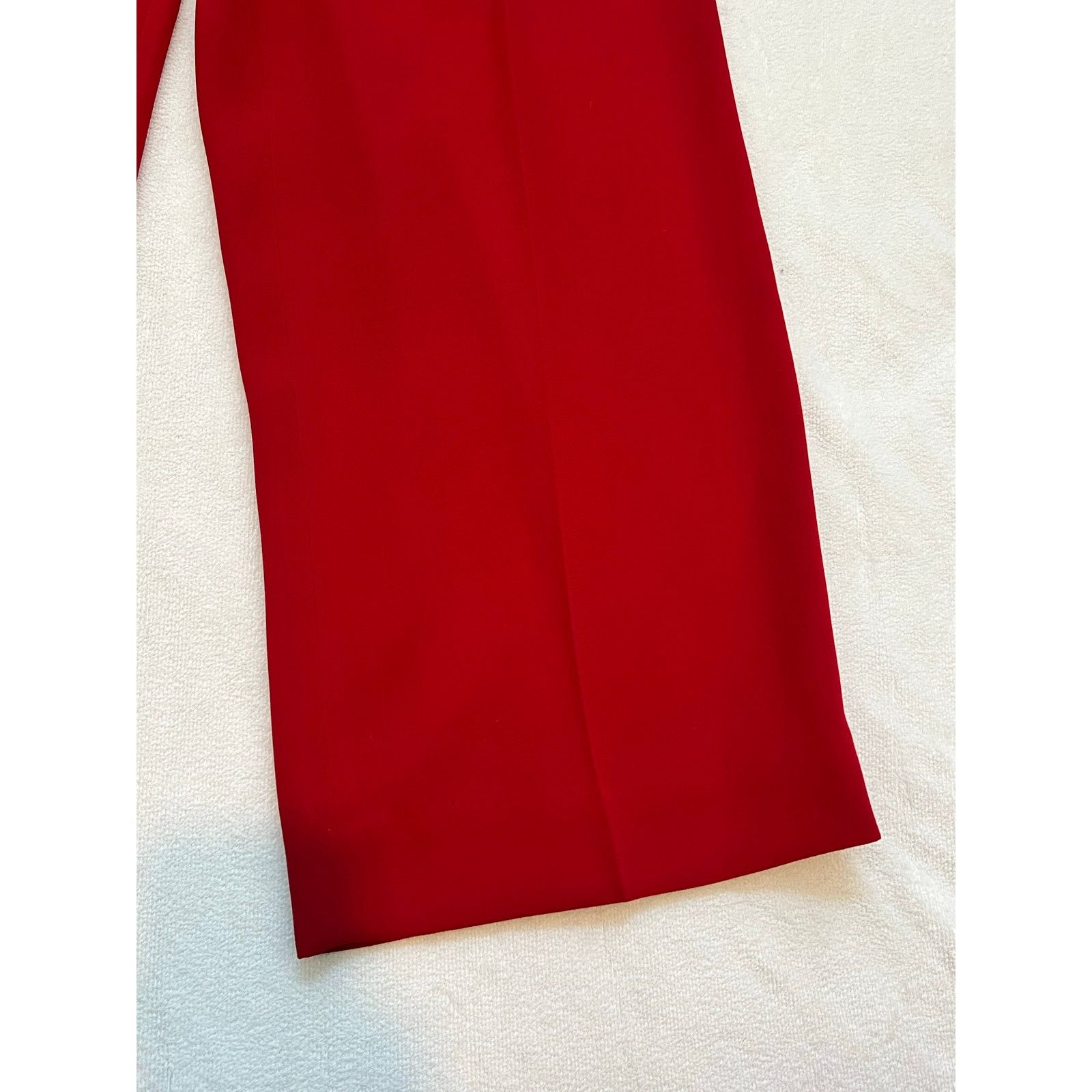 George George Ultra High Rise Straight Leg Red Dress Pants Size 10 Size 32" / US 10 / IT 46 - 10 Thumbnail