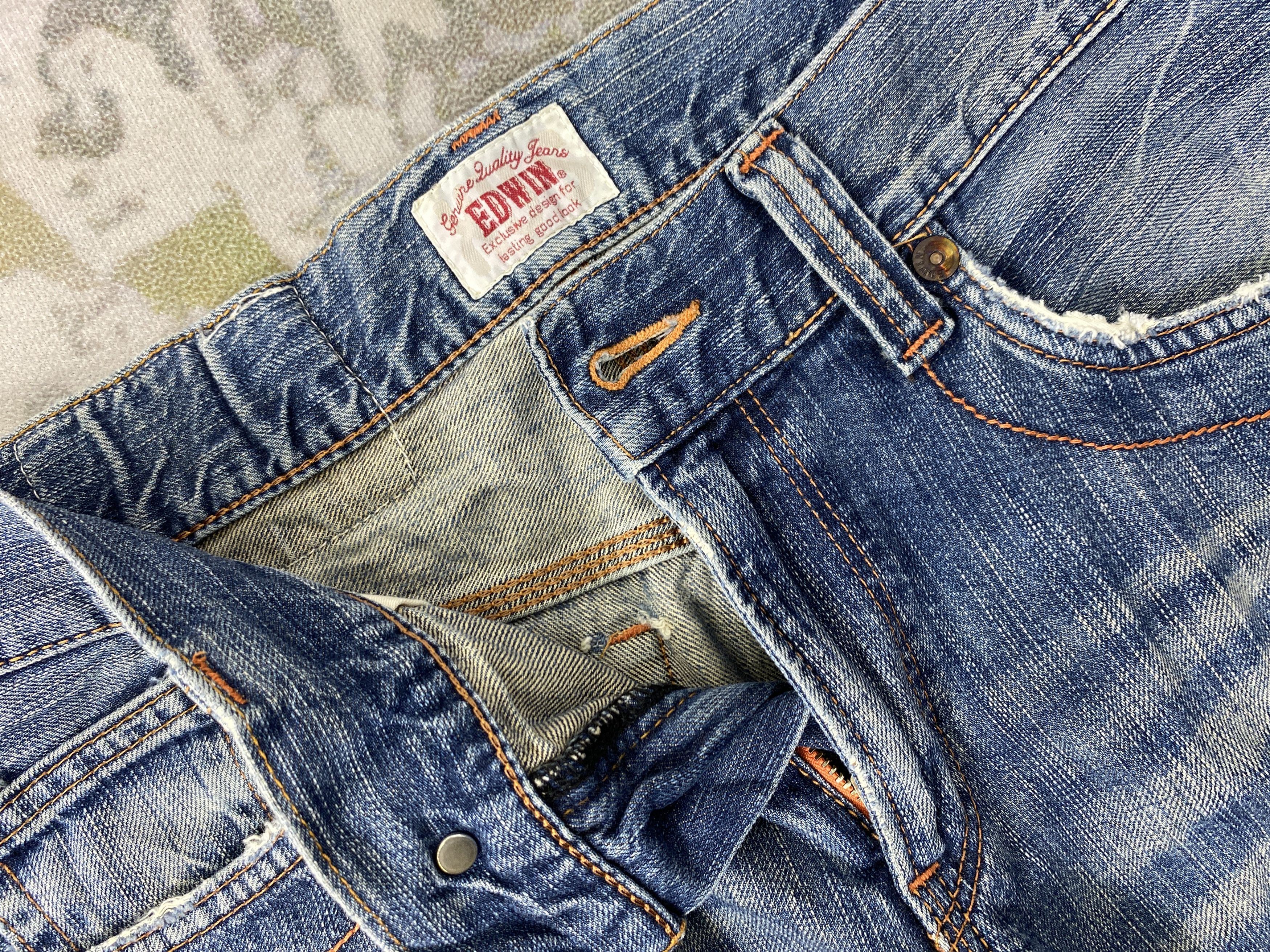 If Six Was Nine Faded Blue Vintage Edwin Jeans 33x33 - JN3054 Size US 33 - 7 Thumbnail