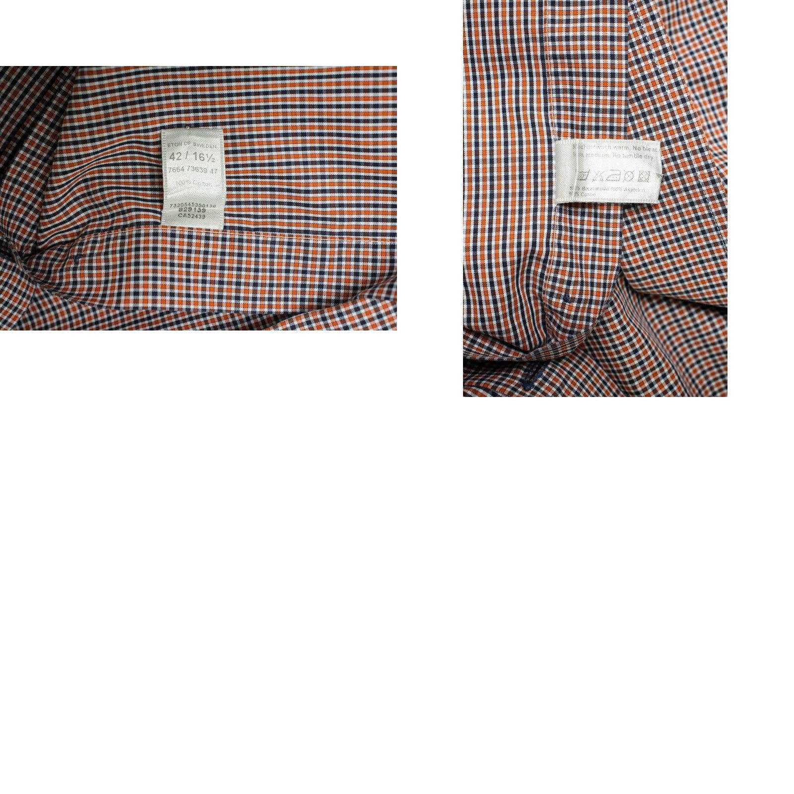 Eton Eton Slim Extra Long Sleeve Shirt Men's 42 / 16 1/2 Check Patterned Cutaway Size US XL / EU 56 / 4 - 8 Thumbnail