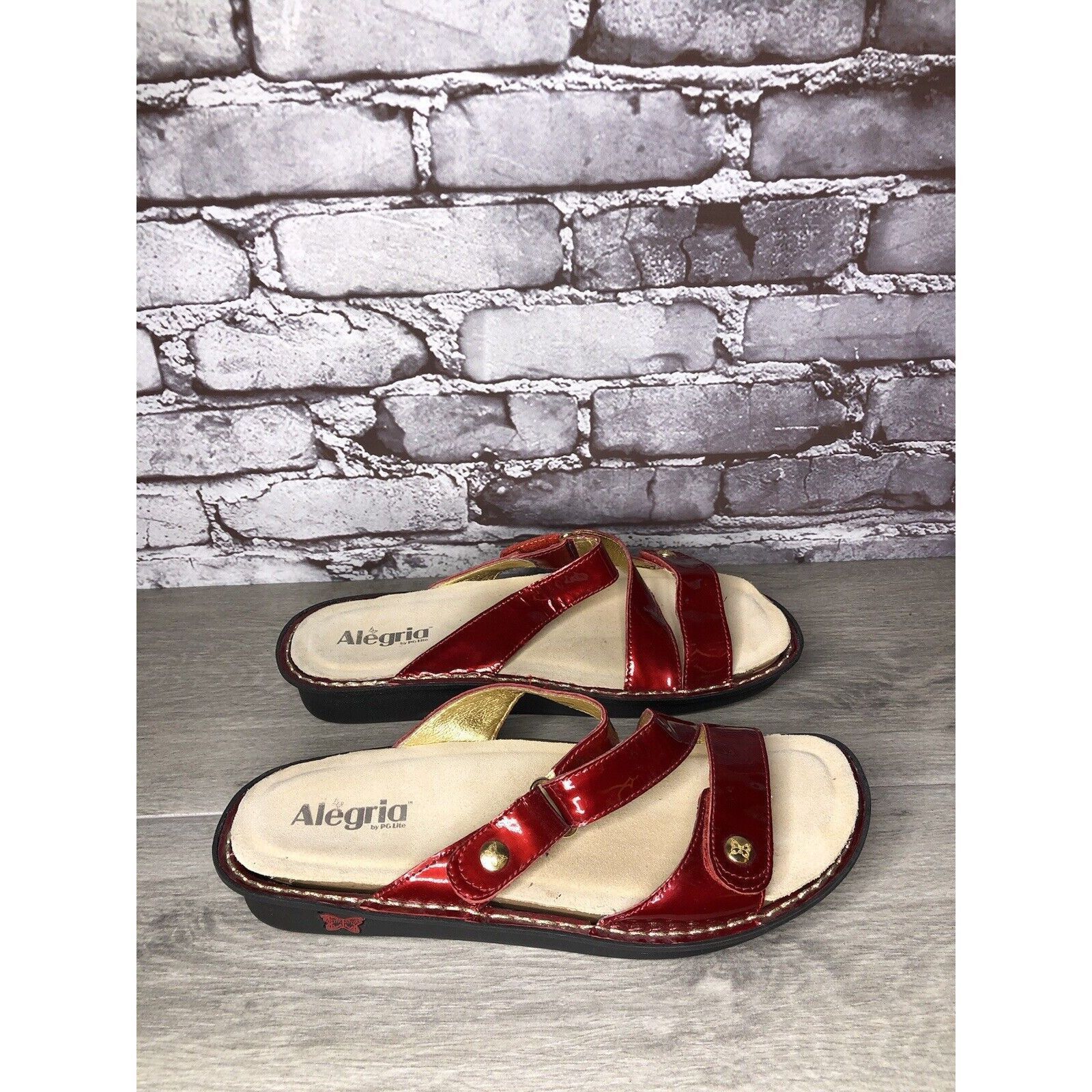 Other Alegria VEN-124 Venice Red Patent Leather Strap Sandals Wome Size US 10.5 / IT 40.5 - 3 Thumbnail