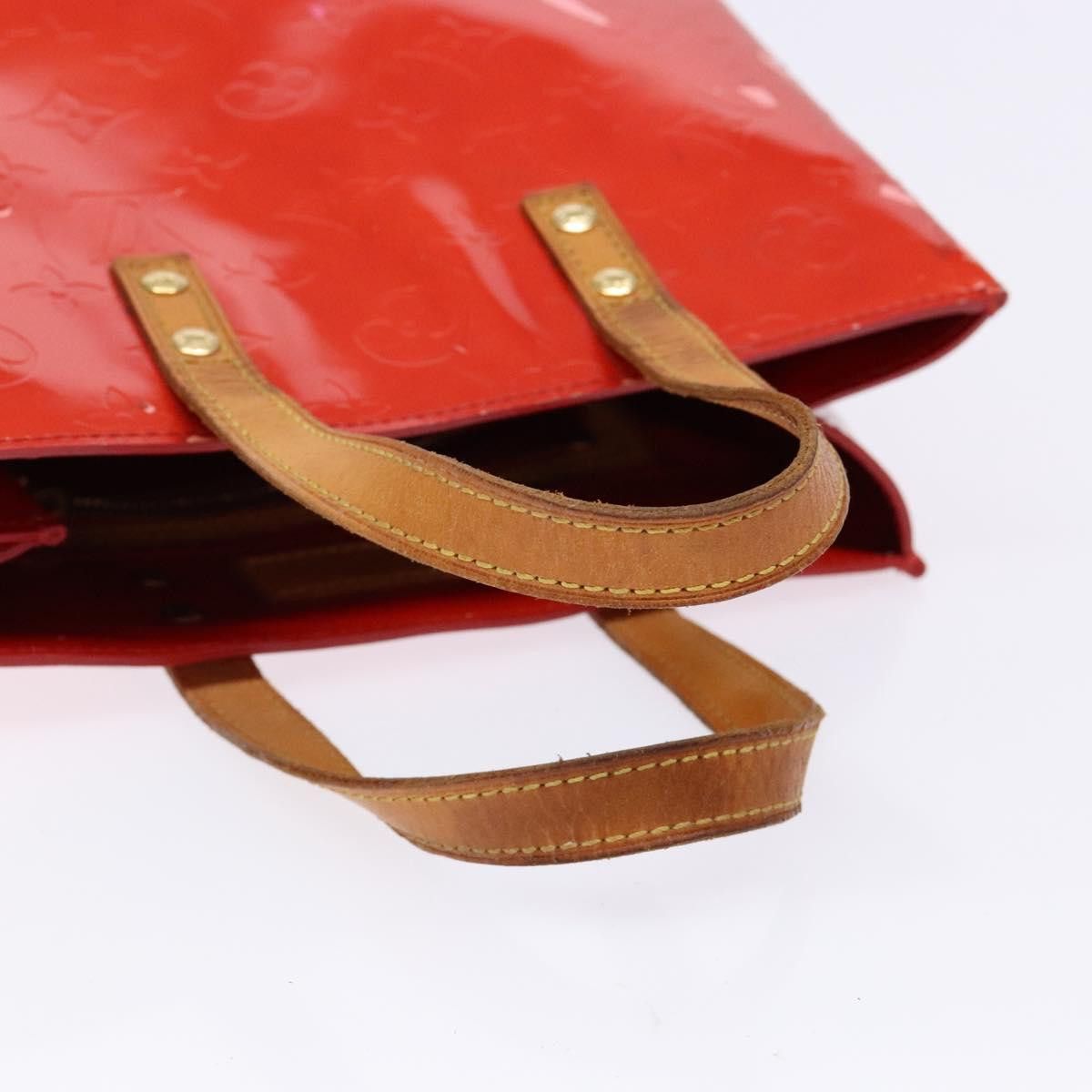 Louis Vuitton LOUIS VUITTON Monogram Vernis Reade PM Hand Bag Red Rouge Size ONE SIZE - 7 Thumbnail