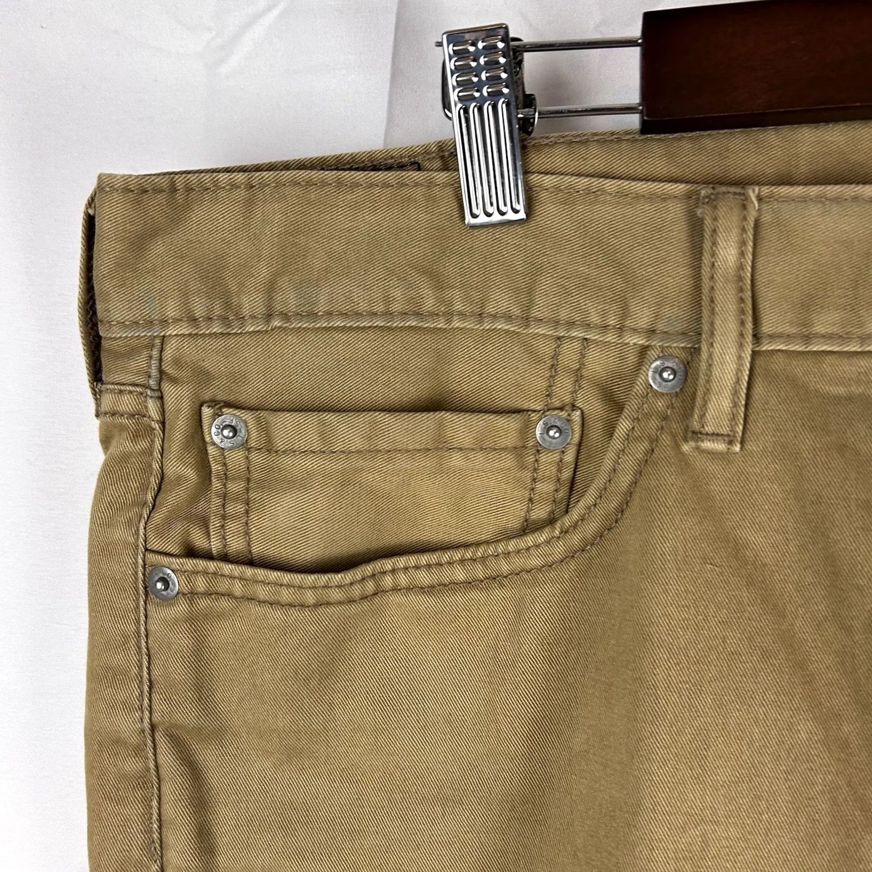 Levi's Levi's 514 Jeans 38x30 Khaki Tan Denim Regular Straight Mens Size US 38 / EU 54 - 5 Thumbnail