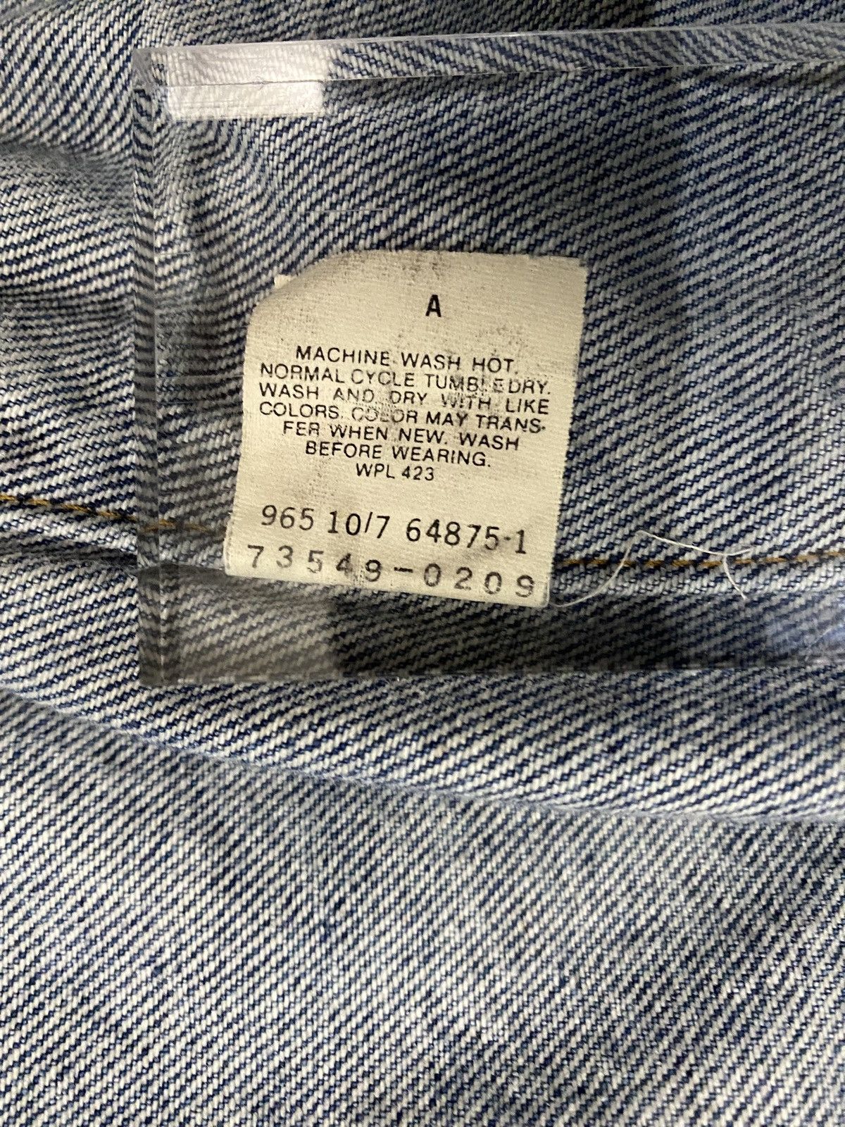 Levi's Vtg 90s Levis 73549 0209 Orange Tab Trucker Jacket 965 USA M Size US M / EU 48-50 / 2 - 6 Thumbnail