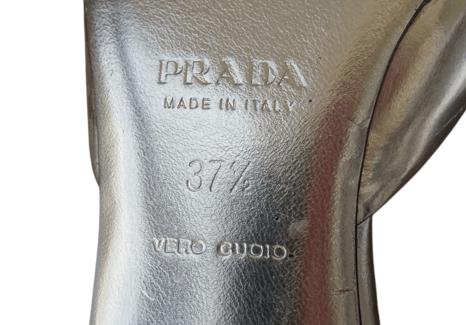 Prada PRADA METALLIC KITTEN HEELS Size US 7.5 / IT 37.5 - 3 Thumbnail