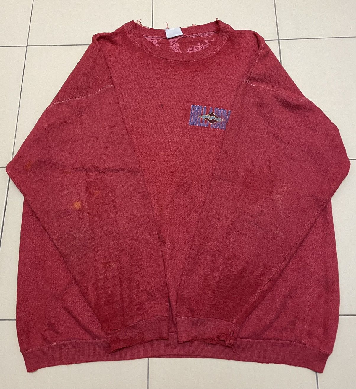 Billabong Vtg 90s Billabong Surf Trashed / Damaged Sweatshirt Size US XXL / EU 58 / 5 - 4 Thumbnail