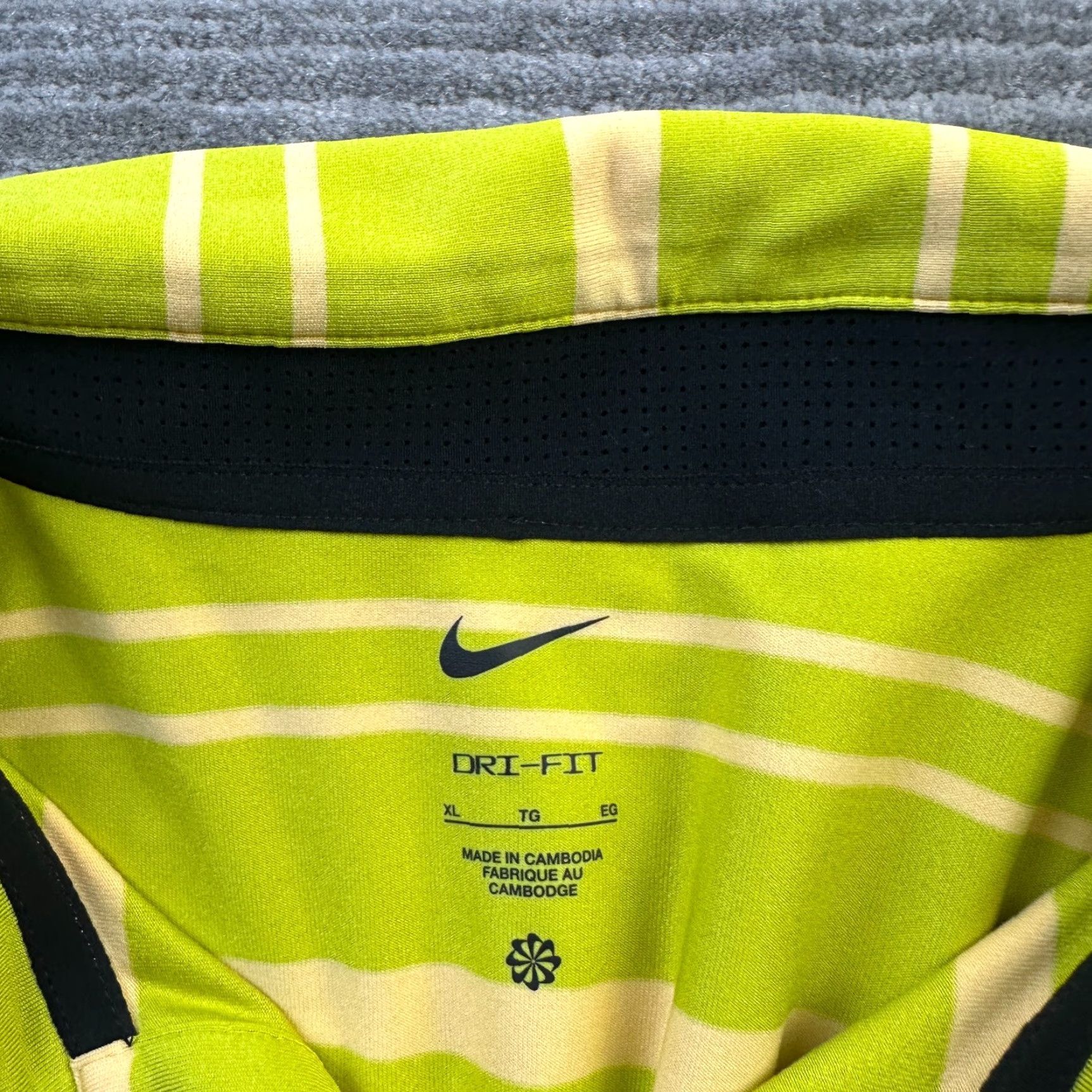 Nike Nike Polo Shirt Extra Large Green Striped Tour Dri Fit Golf Mens Size US XL / EU 56 / 4 - 7 Thumbnail