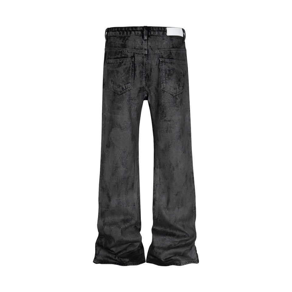 Japanese Brand Heavyweight washed and waxed micro flare hombre baggy jeans Size US 30 / EU 46 - 4 Thumbnail