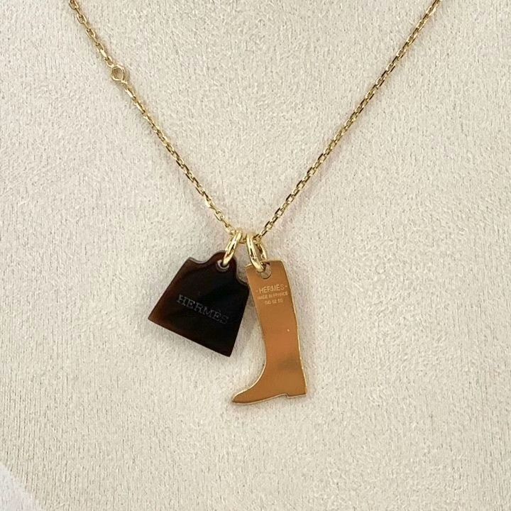 Hermes Hermes Kelly Gold Pendant Necklace Size ONE SIZE - 1 Thumbnail