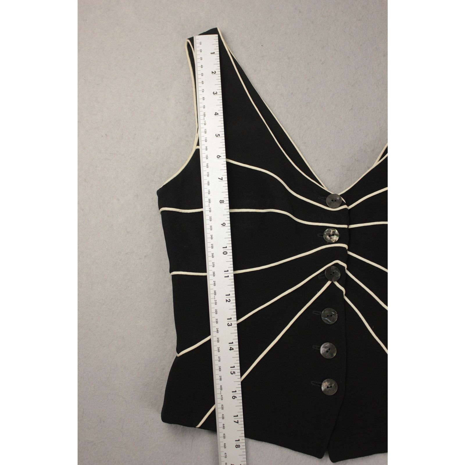 Other Sophie Sitbon Paris Women Set Blazer Vest Black Sz 36/38 Size XS / US 0-2 / IT 36-38 - 22 Thumbnail