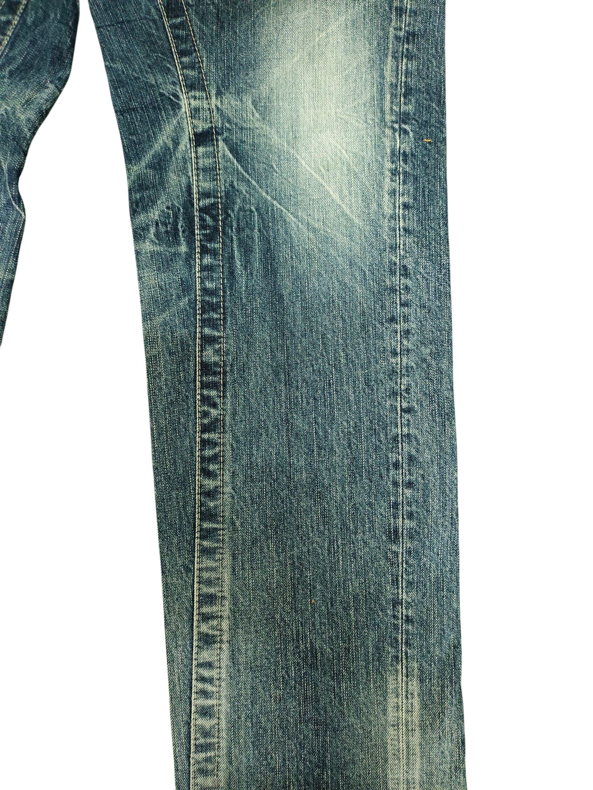 Undercover Vintage 90s Blue Way Clawmark Distress Faded Denim Jeans Size US 32 / EU 48 - 3 Thumbnail