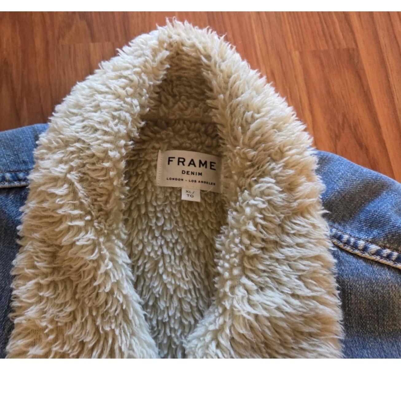Frame Frame Denim XL Men's Furry Lined Jacket - Excellent! Size US XL / EU 56 / 4 - 5 Thumbnail
