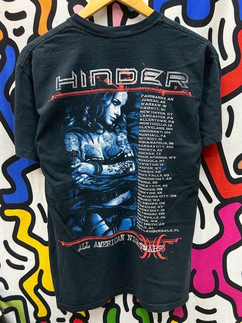 Vintage Vintage 2000s Hinder Band tshirt size M Size US M / EU 48-50 / 2 - 3 Thumbnail