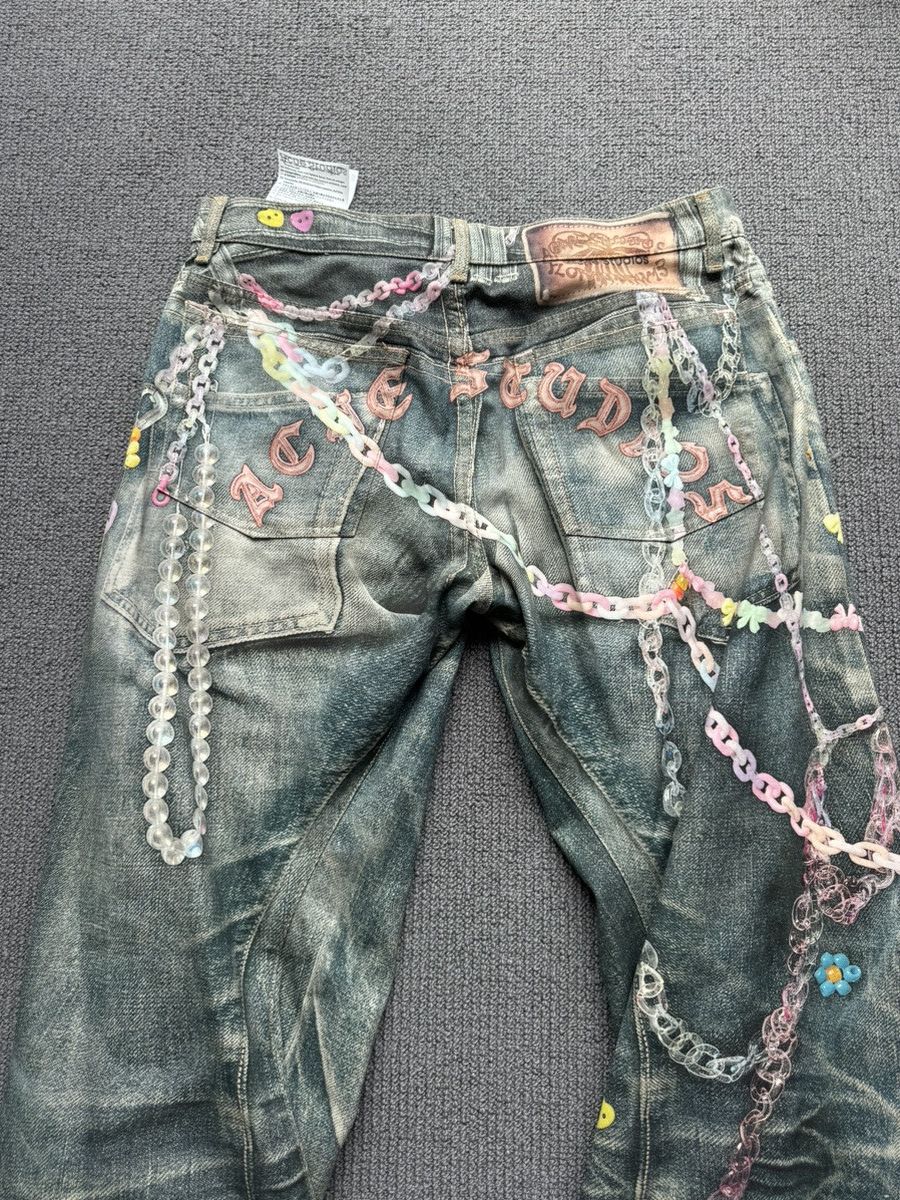 Acne Studios printed chain kawaii embellished jeans Size US 32 / EU 48 - 4 Thumbnail