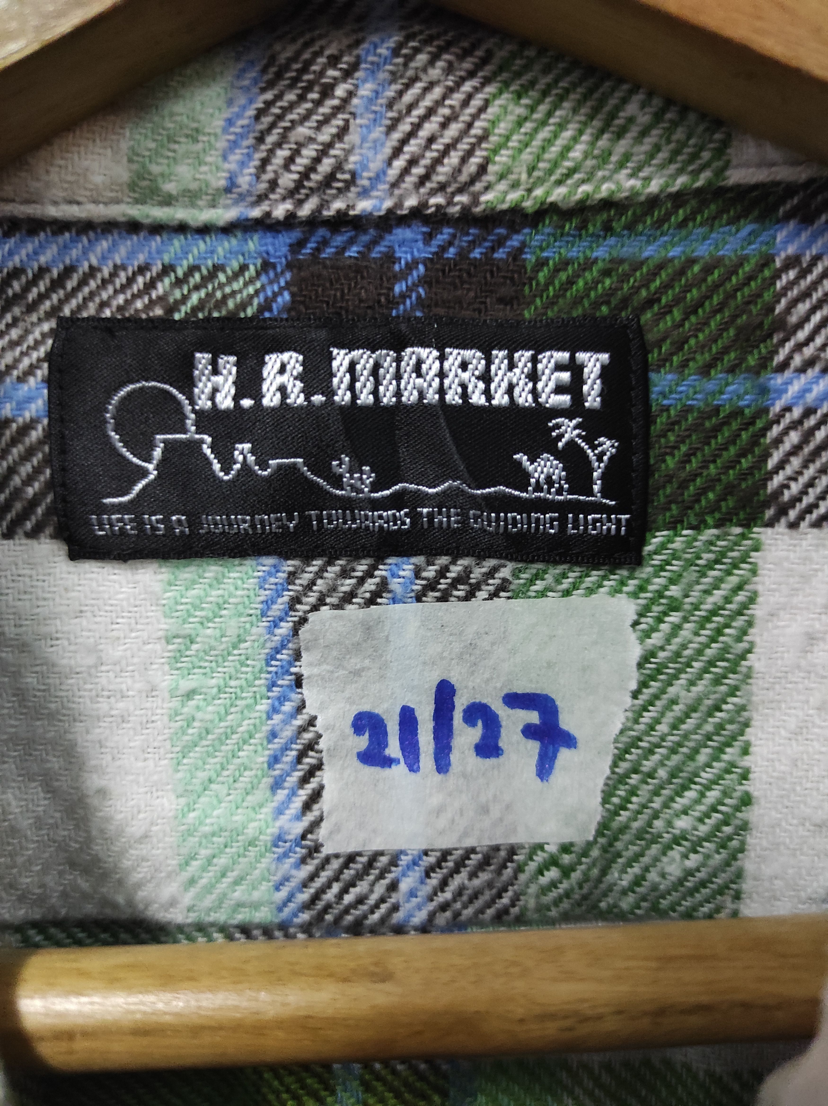 Japanese Brand HR MARKET PLAID FLANNEL SHIRT Size US M / EU 48-50 / 2 - 4 Thumbnail