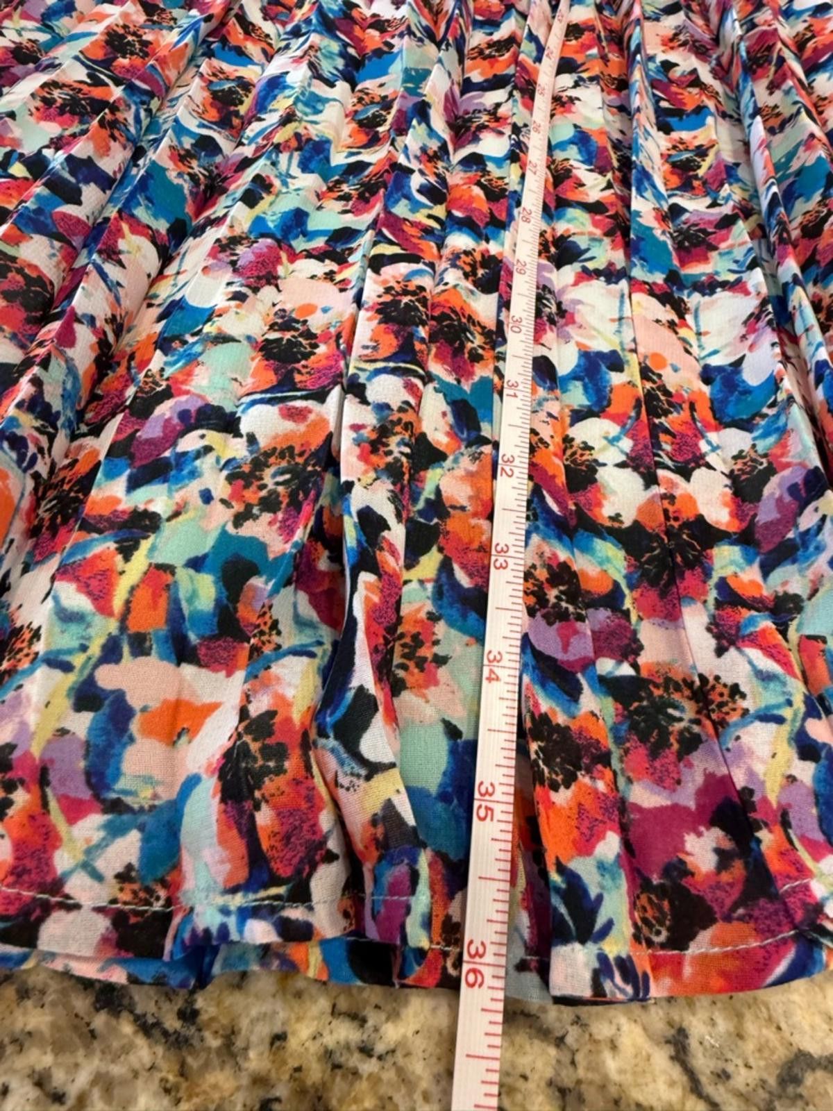 Other Nicole by Nicole Miller midi dress floral pleated SZ 4 Size S / US 4 / IT 40 - 10 Thumbnail