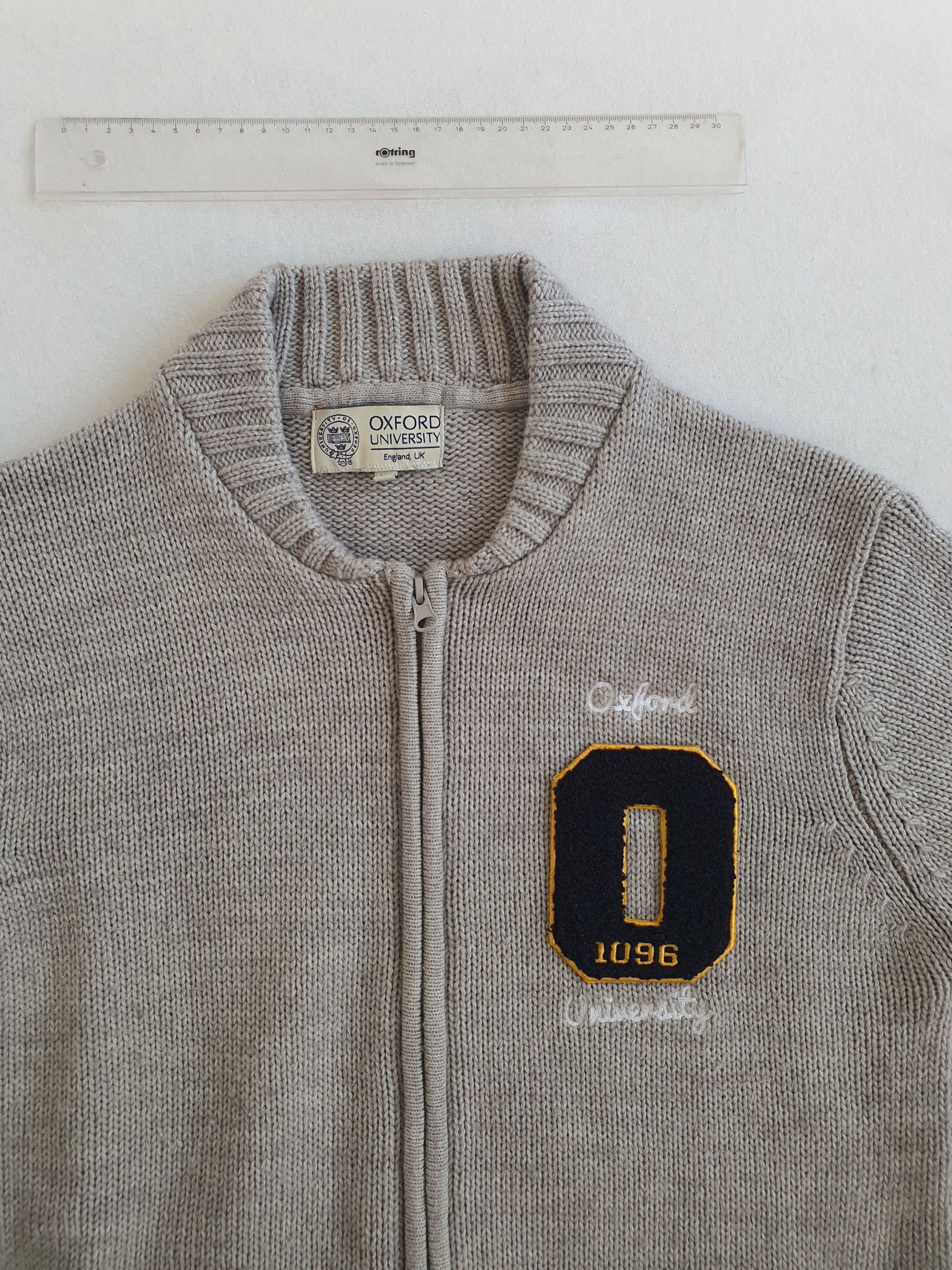 Oxxford Clothes Full Zip Knit Cardigan Sweater - Gray w/ Logo (2016) - XL Size US XL / EU 56 / 4 - 4 Thumbnail