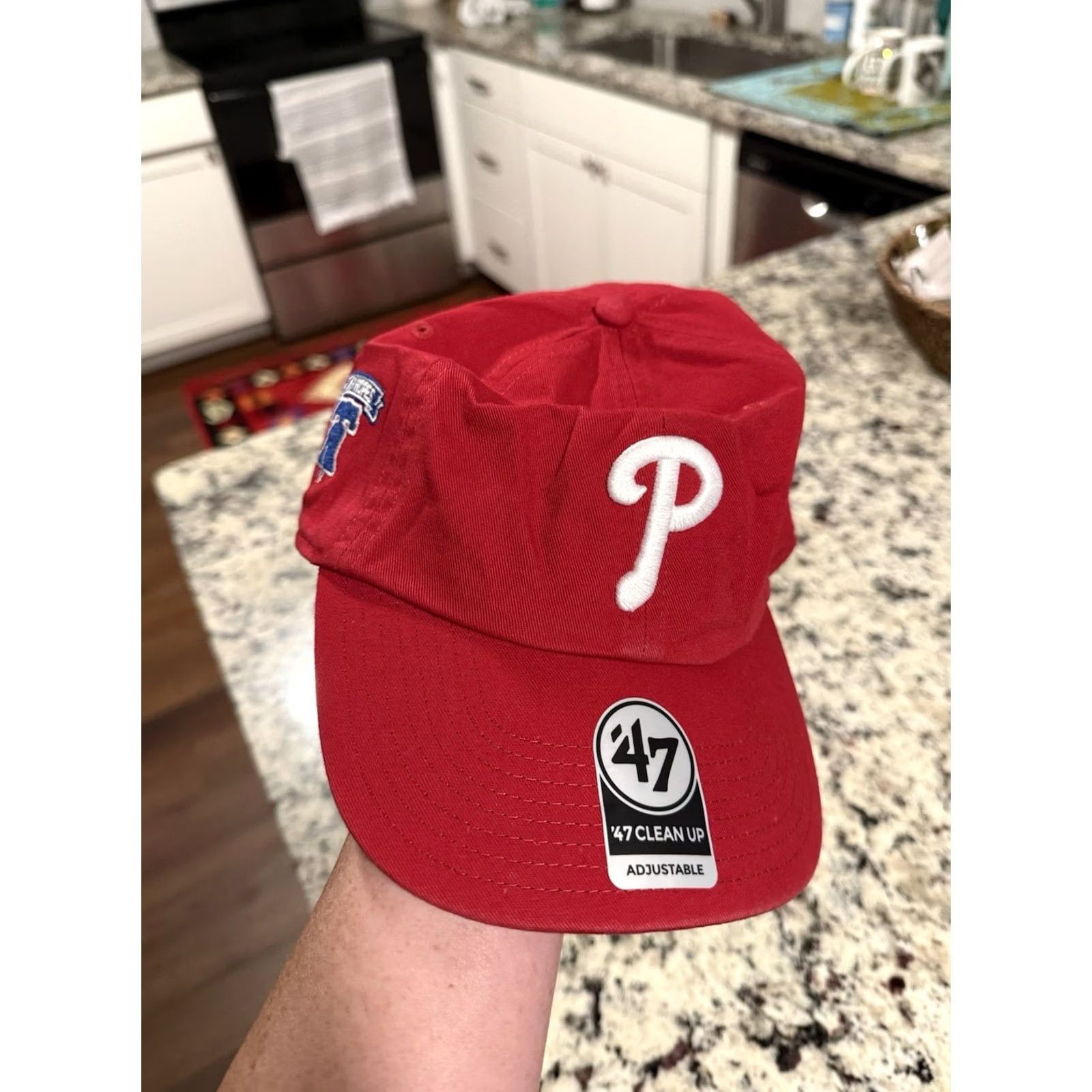 Vintage 47 Brand Philadelphia Phillies High Hopes Liberty Bell Hat Red Cotton Baseball Unisex Adults Adjustable III? Size ONE SIZE - 4 Thumbnail
