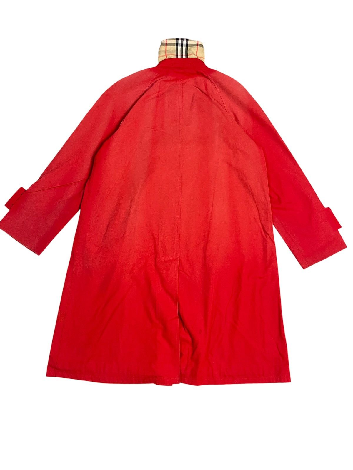 Burberry Burberry Red Novacheck Sunfaded Trench Coat Size US M / EU 48-50 / 2 - 2 Thumbnail