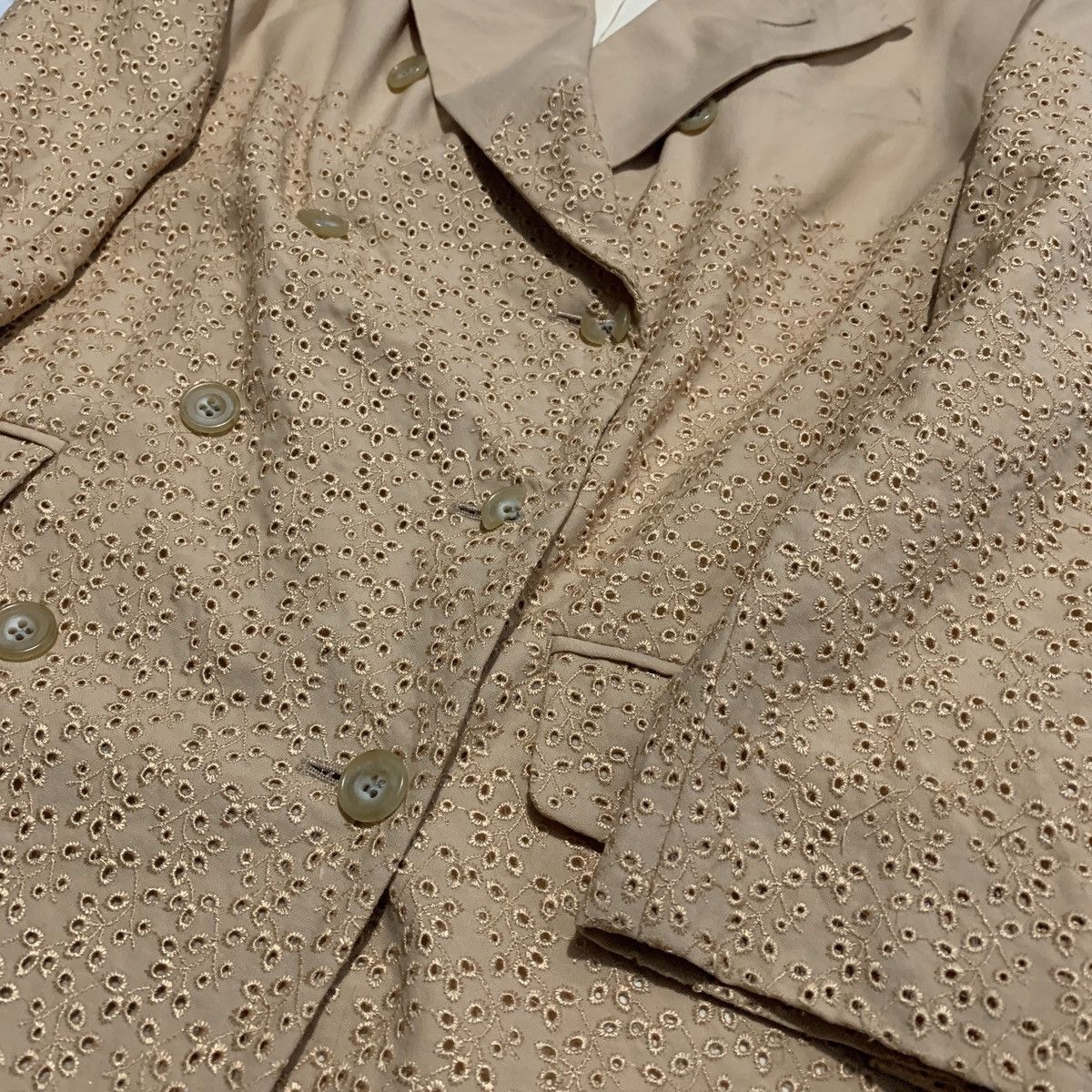 Jean Paul Gaultier Jean Paul Gaultier 1990s Half Lace Double Breasted Blazer Size M / US 6-8 / IT 42-44 - 4 Thumbnail