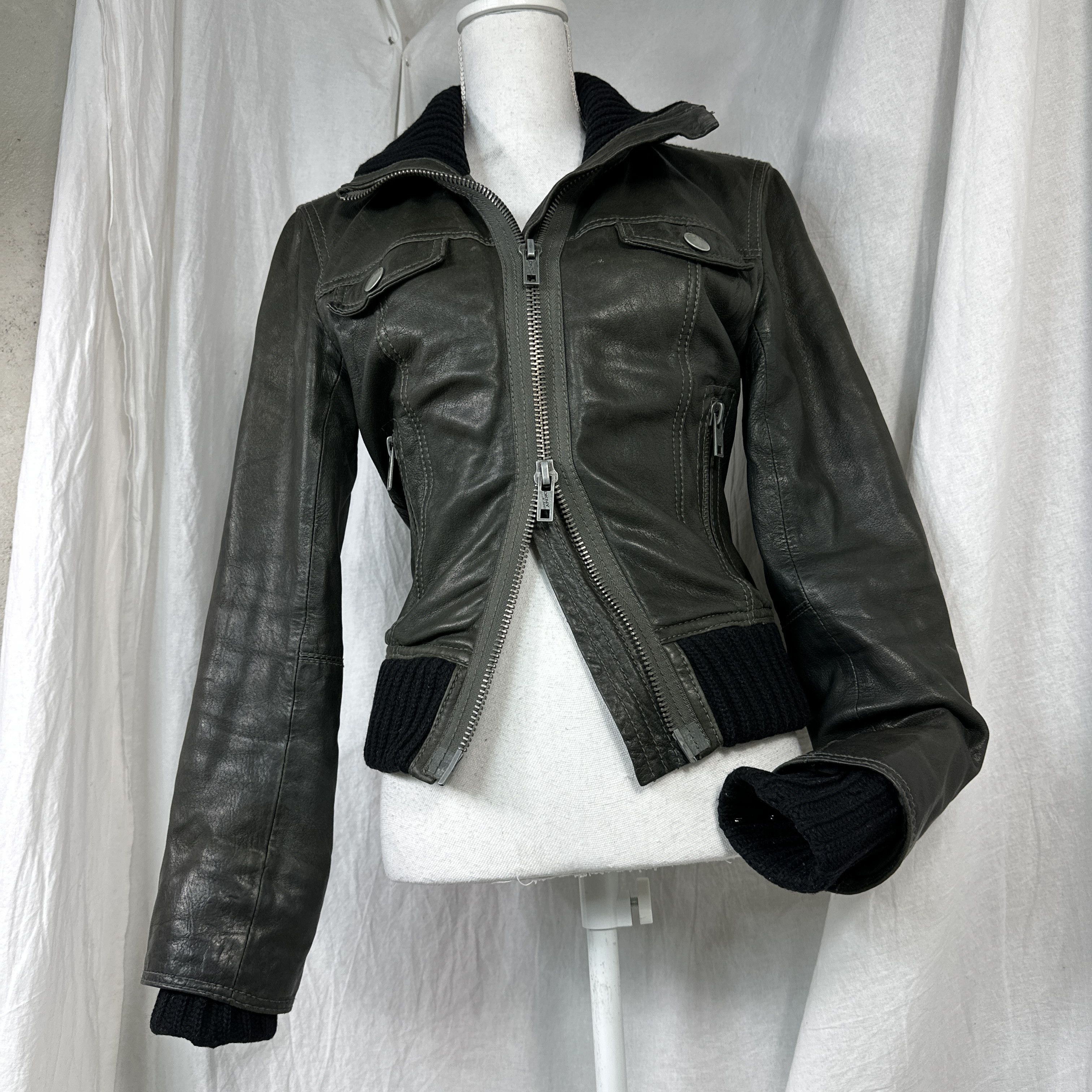 DKNY × Vintage Vintage DKNY Donna Karan New York Leather Blouson Jacket Size US S / EU 44-46 / 1 - 6 Thumbnail