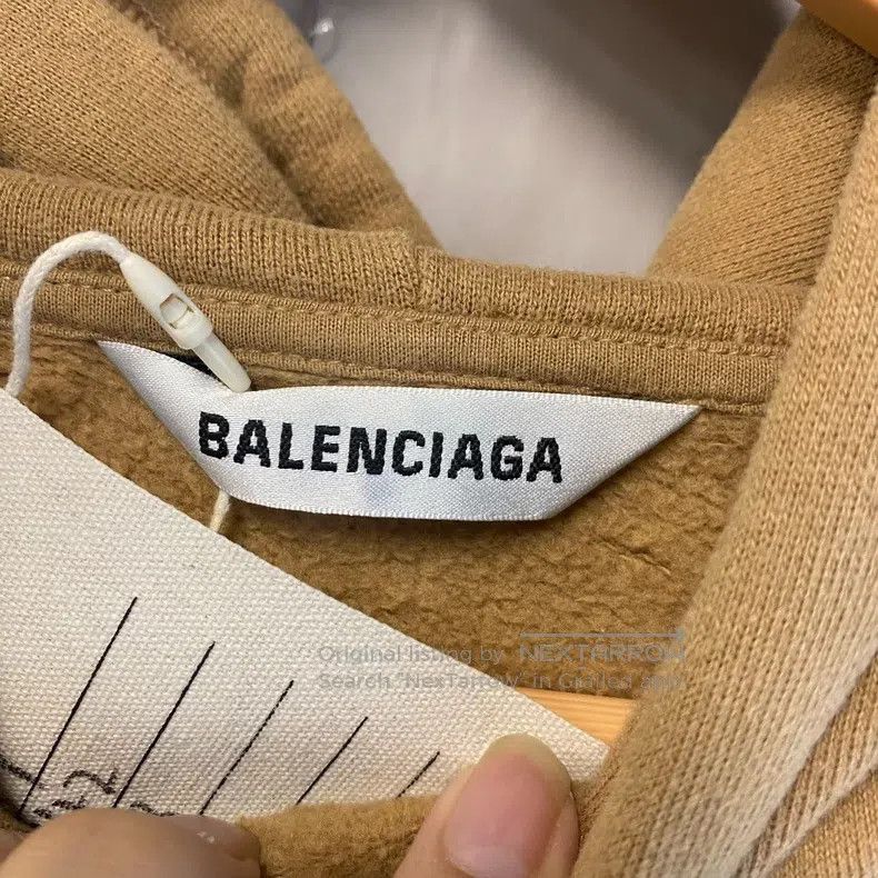 Balenciaga Balenciaga Khaki Embroidered Logo Letter Hoodie Size US S / EU 44-46 / 1 - 3 Thumbnail