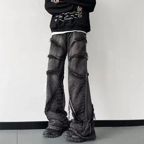VIBE Opium Stacked Embroidered Denim Jeans Size US 30 / EU 46 - 1 Thumbnail