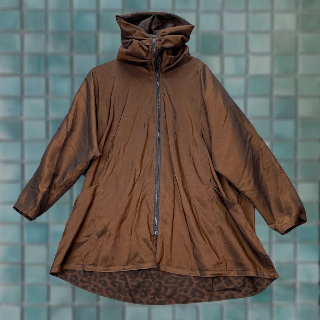 Rains Mycra Pac Jacket Womens 0 Petite Brown Rain Coat Leopard Reversible Full Zip Hooded Pockets Lightweight Waterproof Outdoor City Rain Coat Shoes? Size XS / US 0-2 / IT 36-38 - 1 Thumbnail