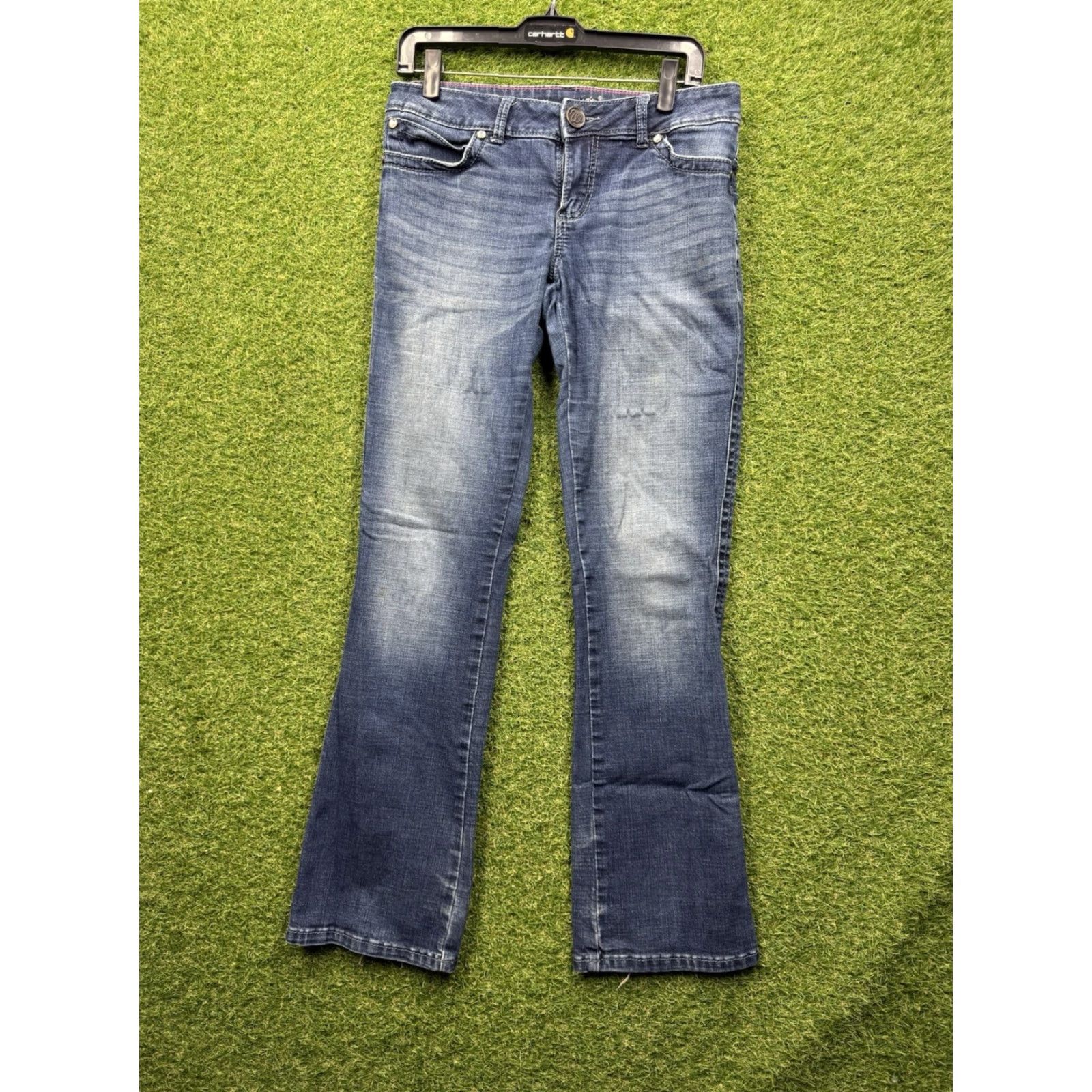 Wrangler VINTAGE Wrangler Boot Cut Jeans Womens 7/8x34 Mid Rise Medium Wash Denim Stretch Size 28" / US 6 / IT 42 - 2 Thumbnail
