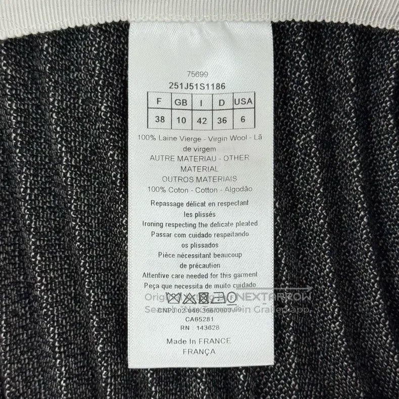 Dior Dior Gray wool irregular skirt Size 25" / US 0 / IT 36 - 6 Thumbnail