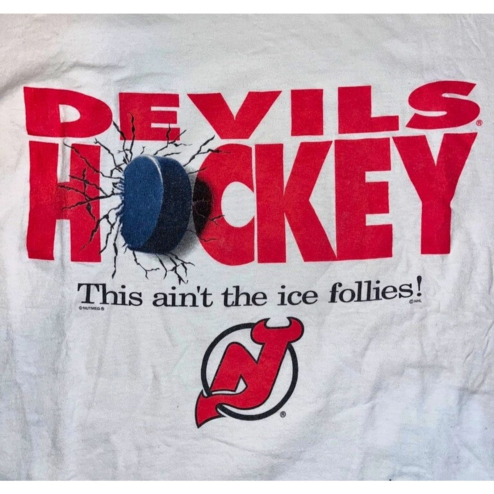 Lee New Jersey Devils “This Ain’t The Ice Follies!” Sz. 2XL NHL Size US XXL / EU 58 / 5 - 6 Thumbnail