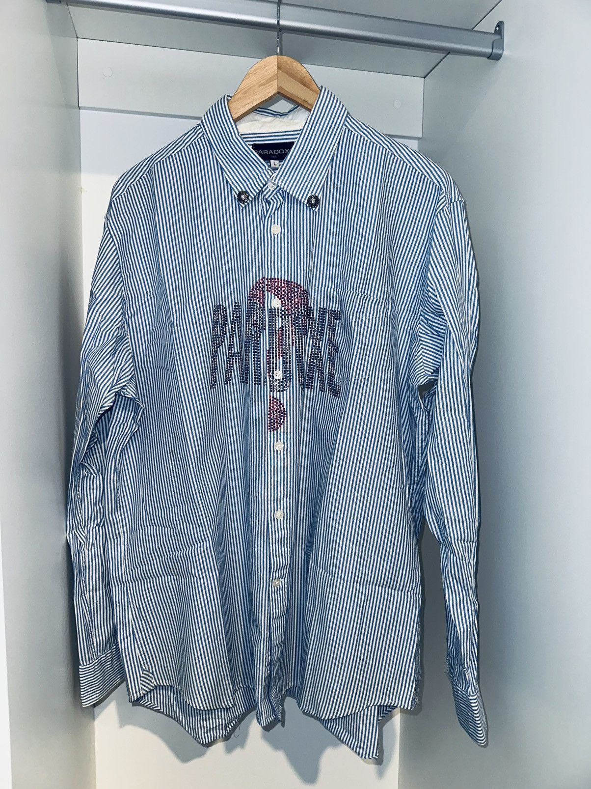 Paradoxe Paris Paradoxe Paris bling crystal logo shirt Size US L / EU 52-54 / 3 - 1 Thumbnail