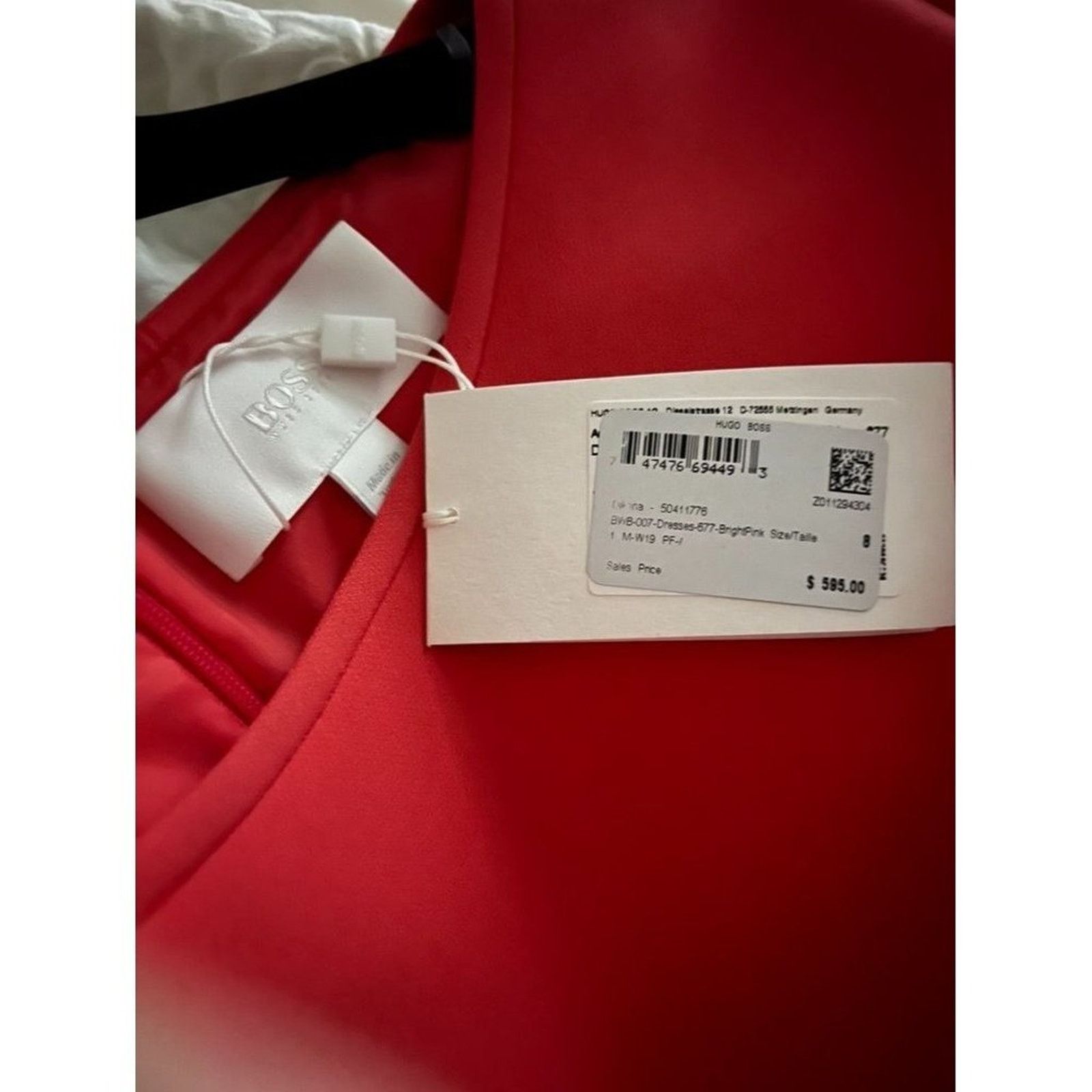 Hugo Boss HUGO BOSS Bright Pink DIKENA Ponte Knit Sheath Dress 8 Size M / US 6-8 / IT 42-44 - 7 Thumbnail