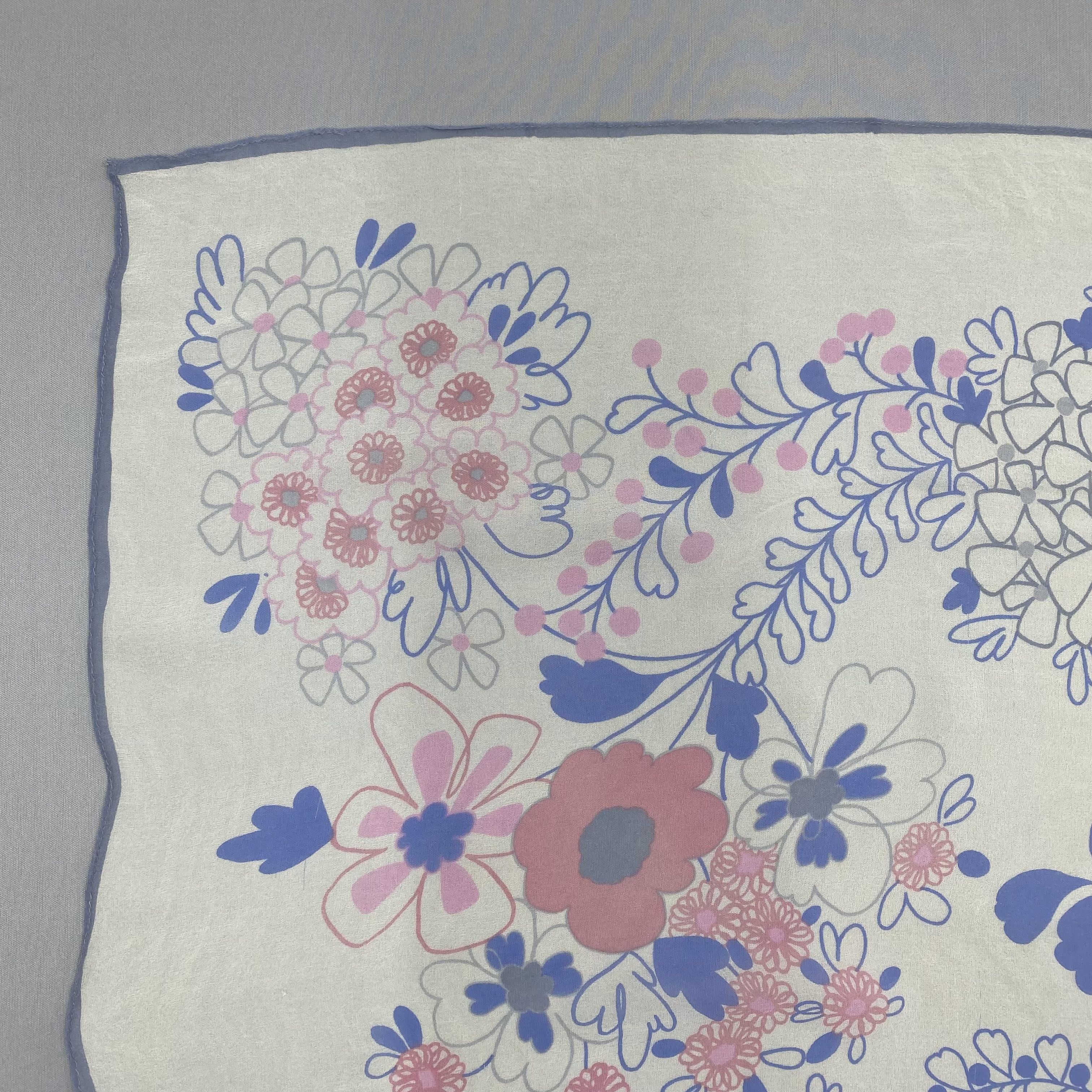 Japanese Brand Vintage Flower Bloom SILK Scarf Twill Stole Wraps Scarves Size ONE SIZE - 7 Thumbnail