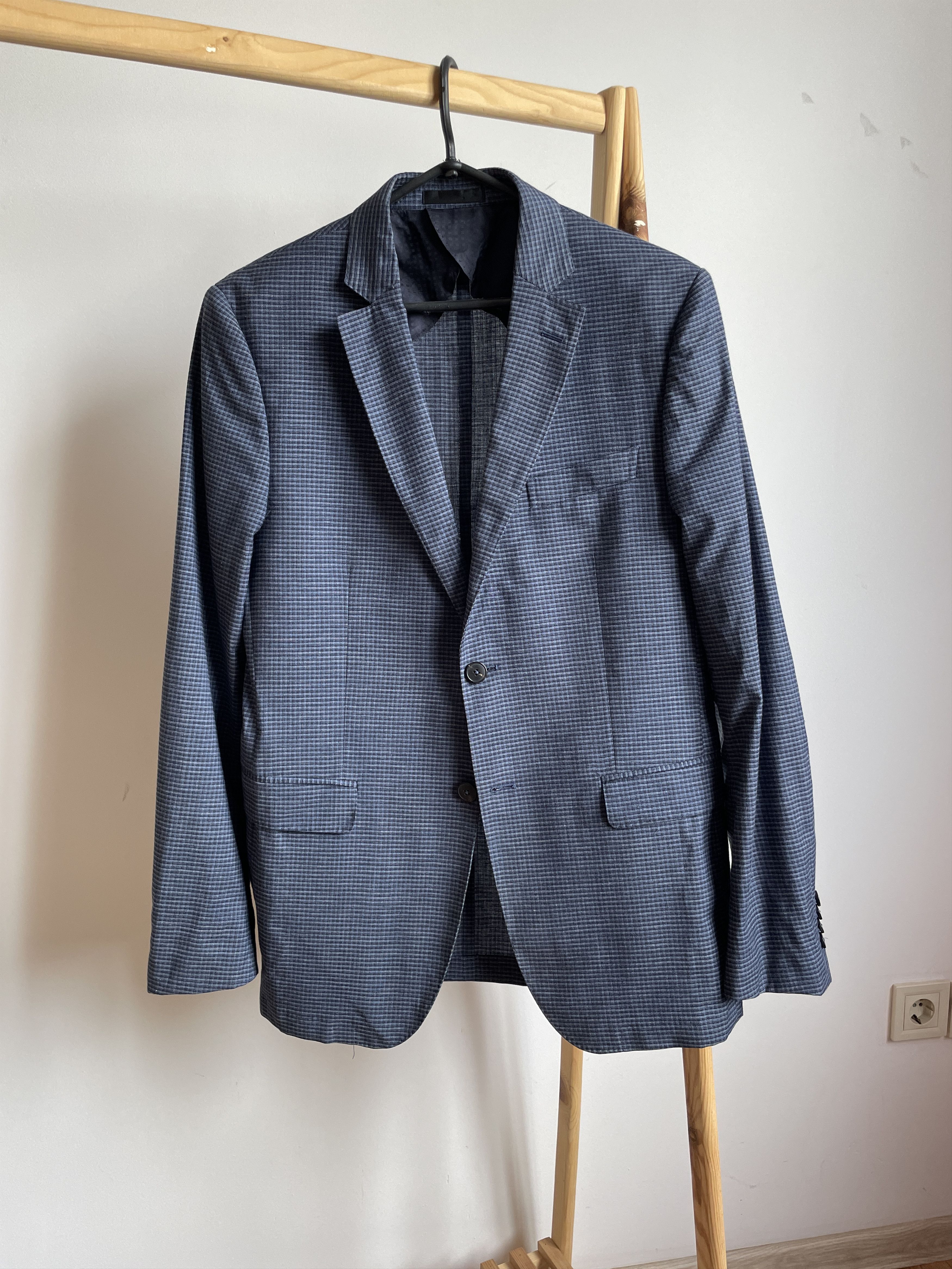 Pal Zileri Lab Wool/Cotton Elbow Patches Unlined Blazer