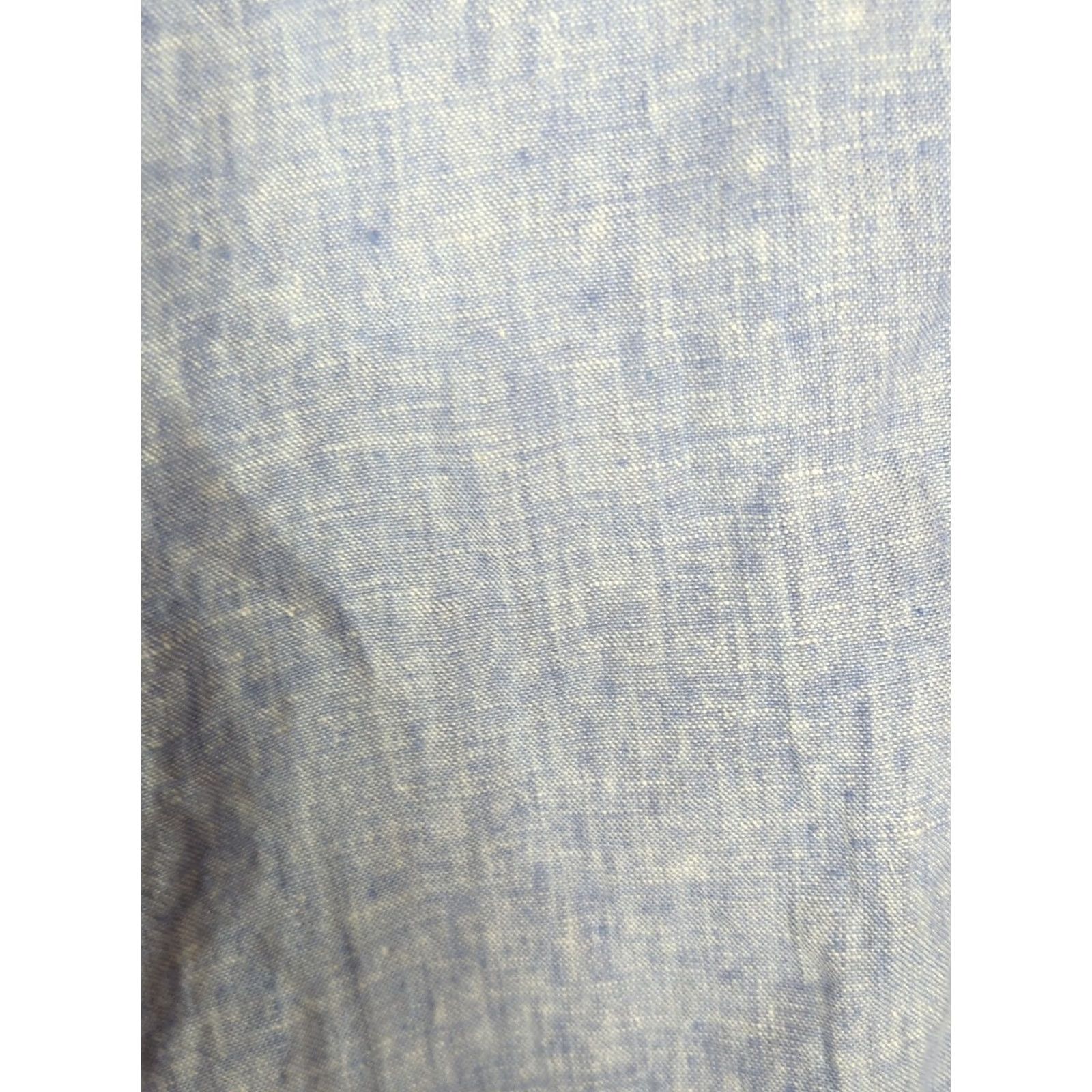 Lands' End Lands' End Linen Blend Pants Women 6 Wide-Leg Pull On Elastic Waist Pockets Blue Beach Coastal Grandma Casual Travel Vintage: No Size 28" / US 6 / IT 42 - 5 Thumbnail