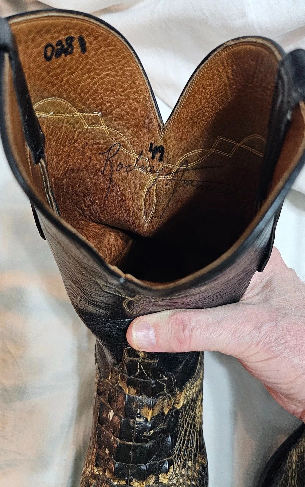 Other Alligator Cowboy Boots Natural Skin Size US 8 / EU 41 - 10 Thumbnail
