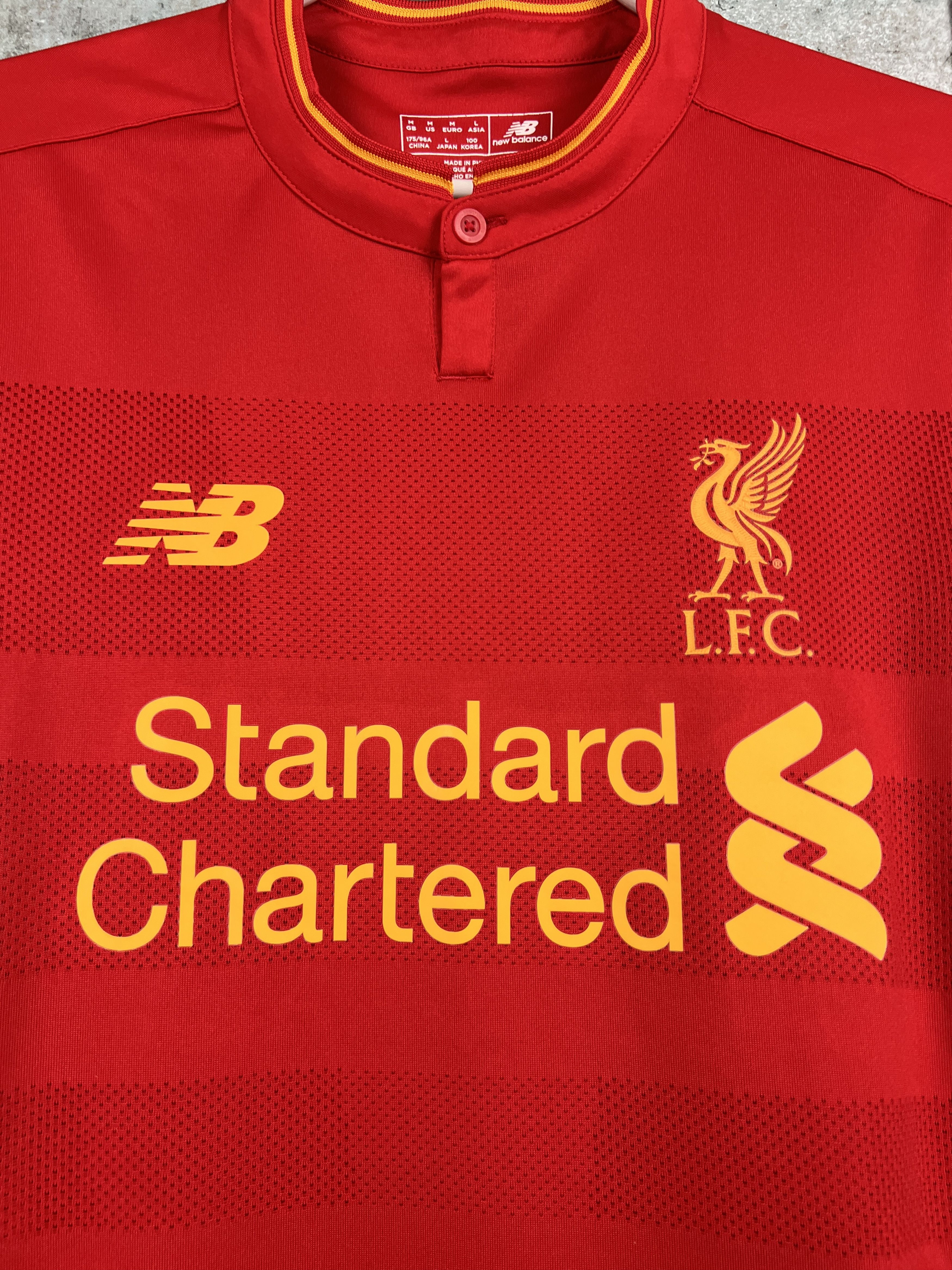 New Balance Liverpool Home football shirt 2016 Long Sleeve Jersey Trikot Size US M / EU 48-50 / 2 - 3 Thumbnail