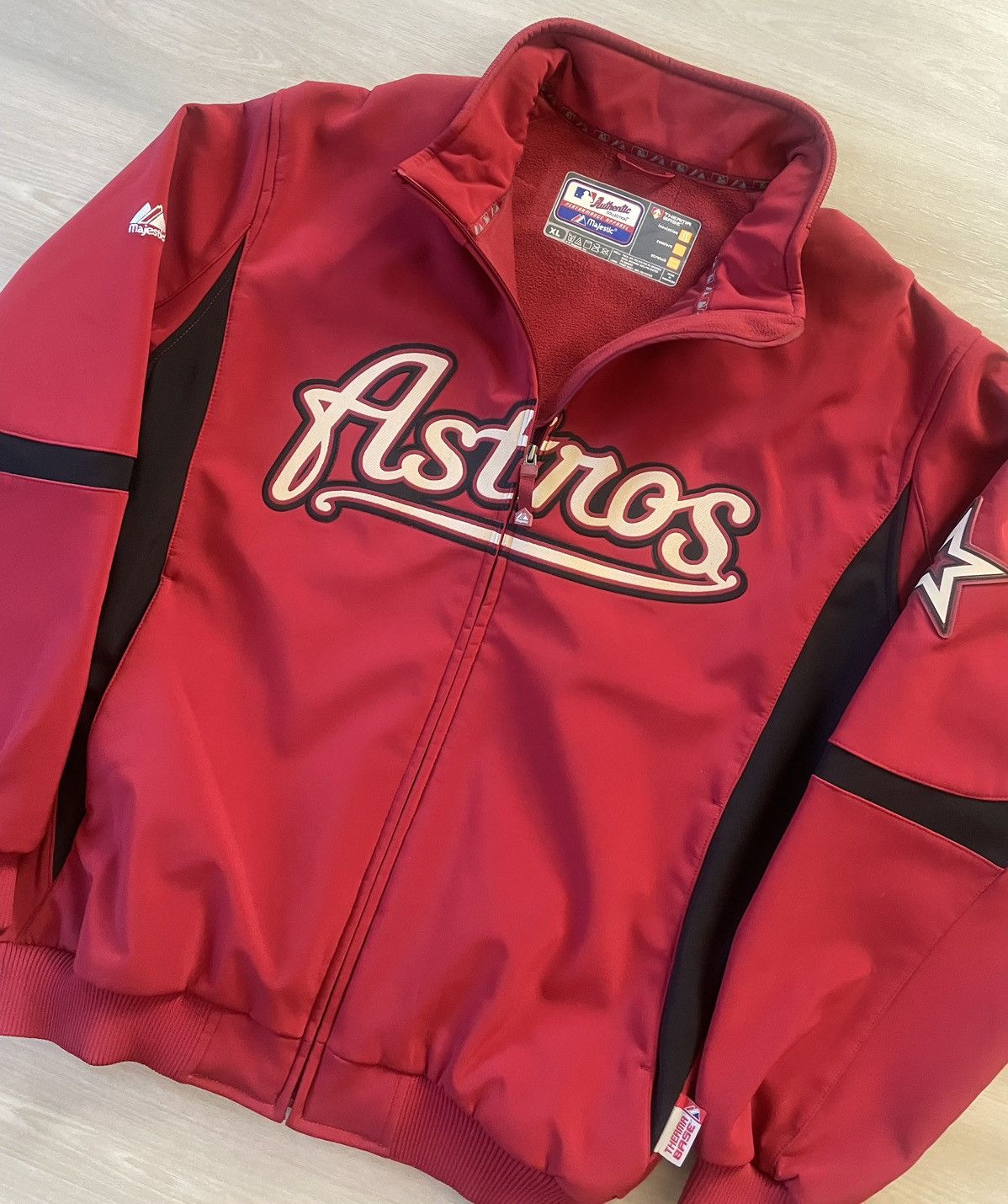 Hypebeast × Majestic × Vintage Vintage Houston Astros Therma Base Jacket Mens XL Size US XL / EU 56 / 4 - 2 Thumbnail