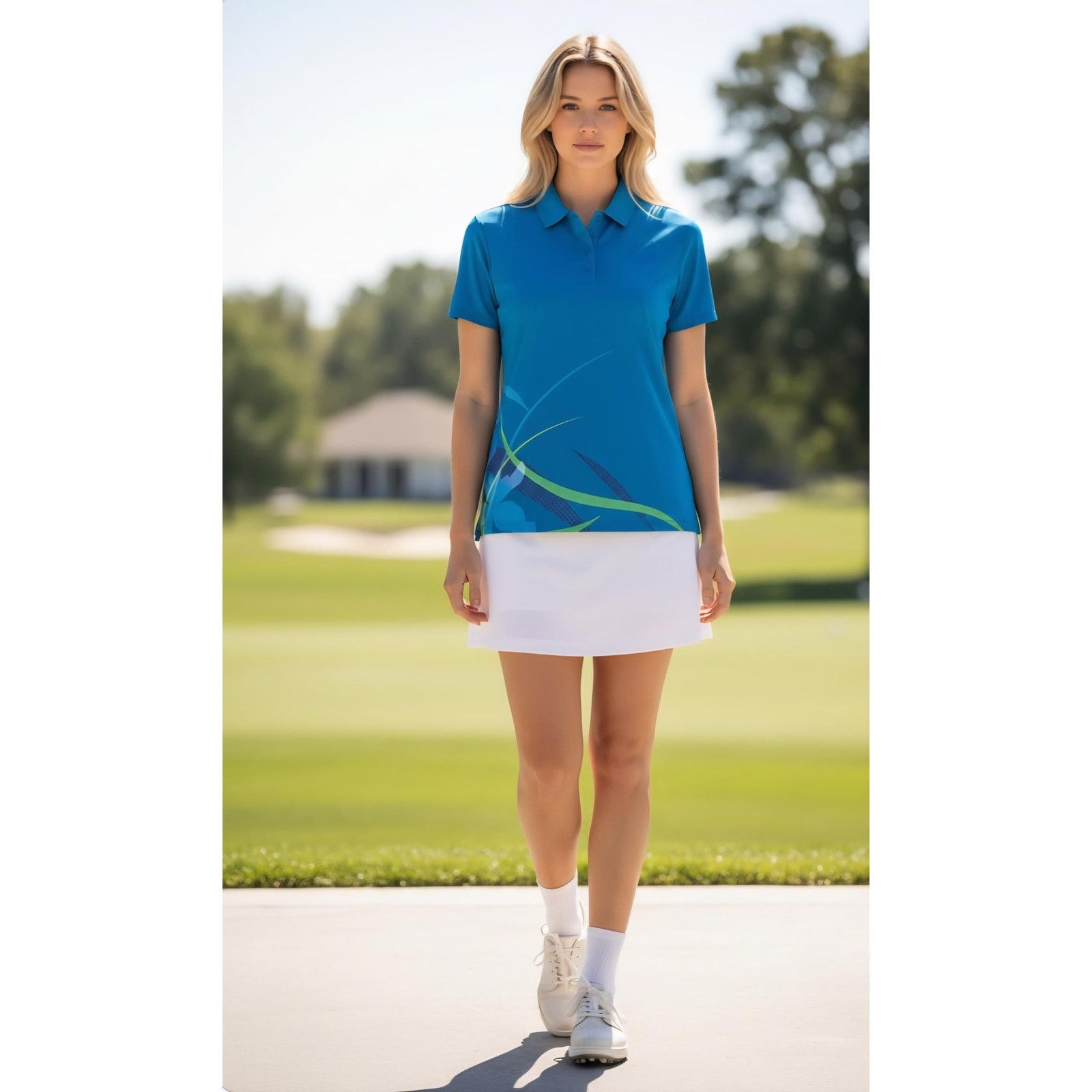 Under Armour NWT Under Armour Women's Golf Polo Floral Blue/Green Size S Size US S / EU 44-46 / 1 - 4 Thumbnail