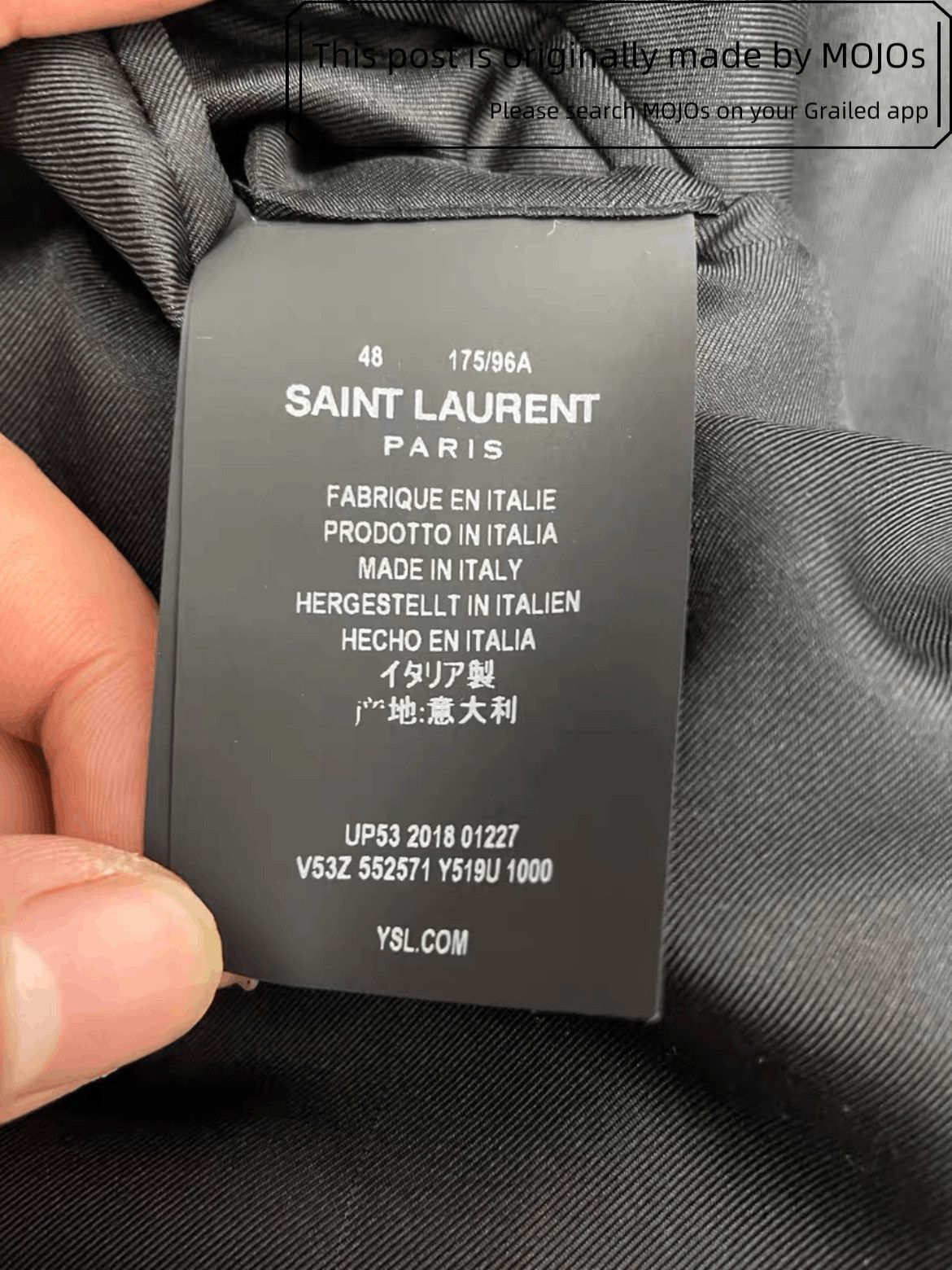 Saint Laurent Paris Sz 48 Saint Laurent Paris 19SS Leather Shoulder Balzer mojos Size US M / EU 48-50 / 2 - 5 Thumbnail