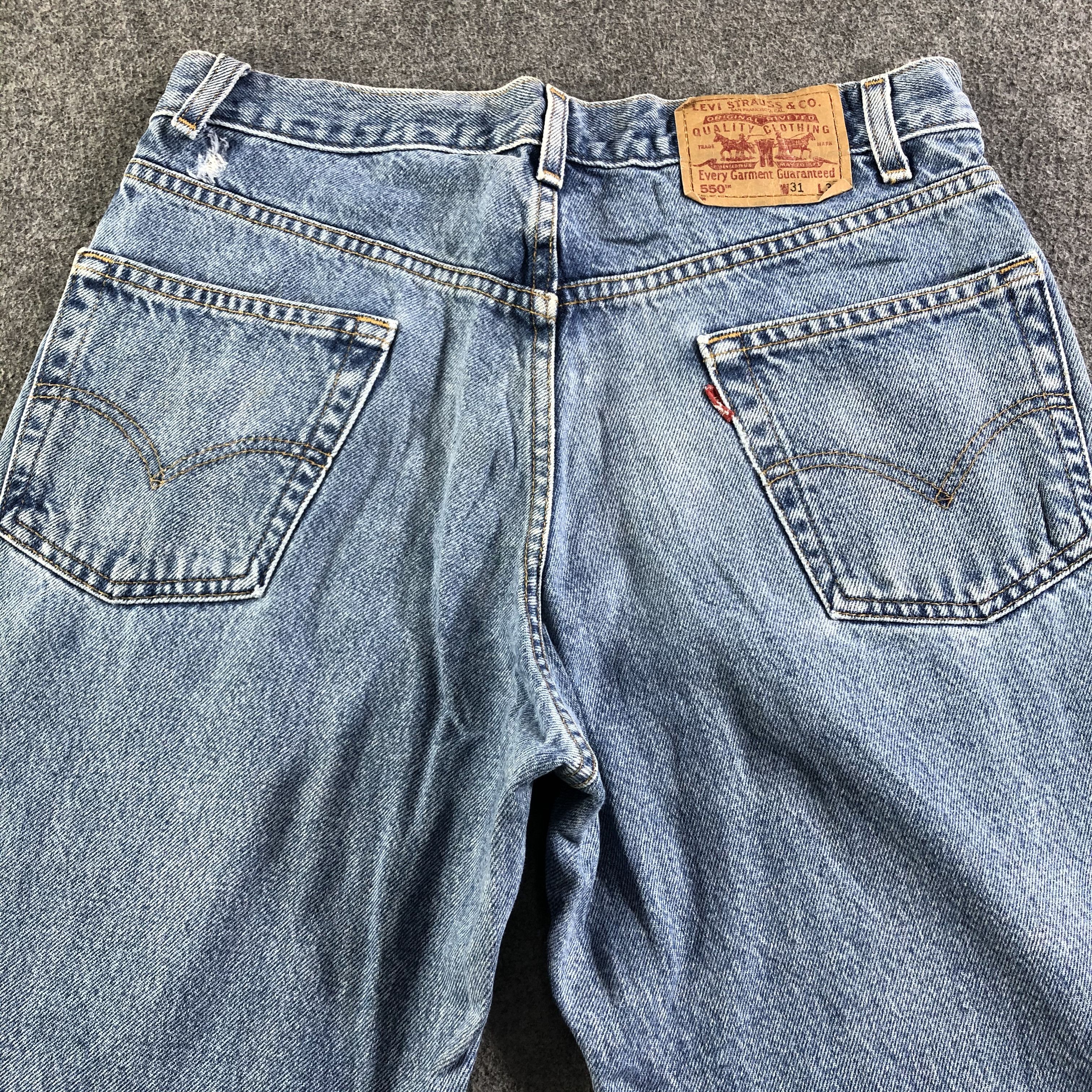 Levi's Vintage 90s Blue Wash Levis 550 Jeans-J3010 Size US 32 / EU 48 - 4 Thumbnail