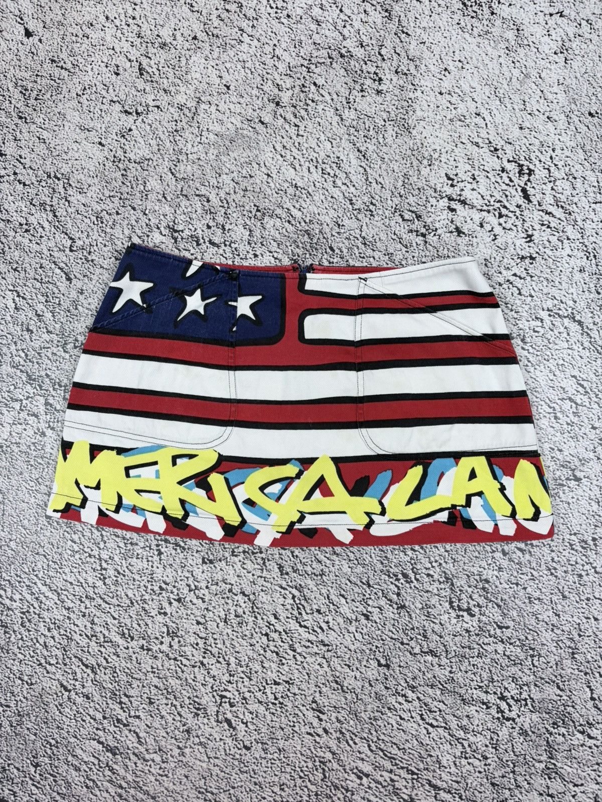 Vintage 2002 Stephen Sprouse Graffiti Mini Skirt S