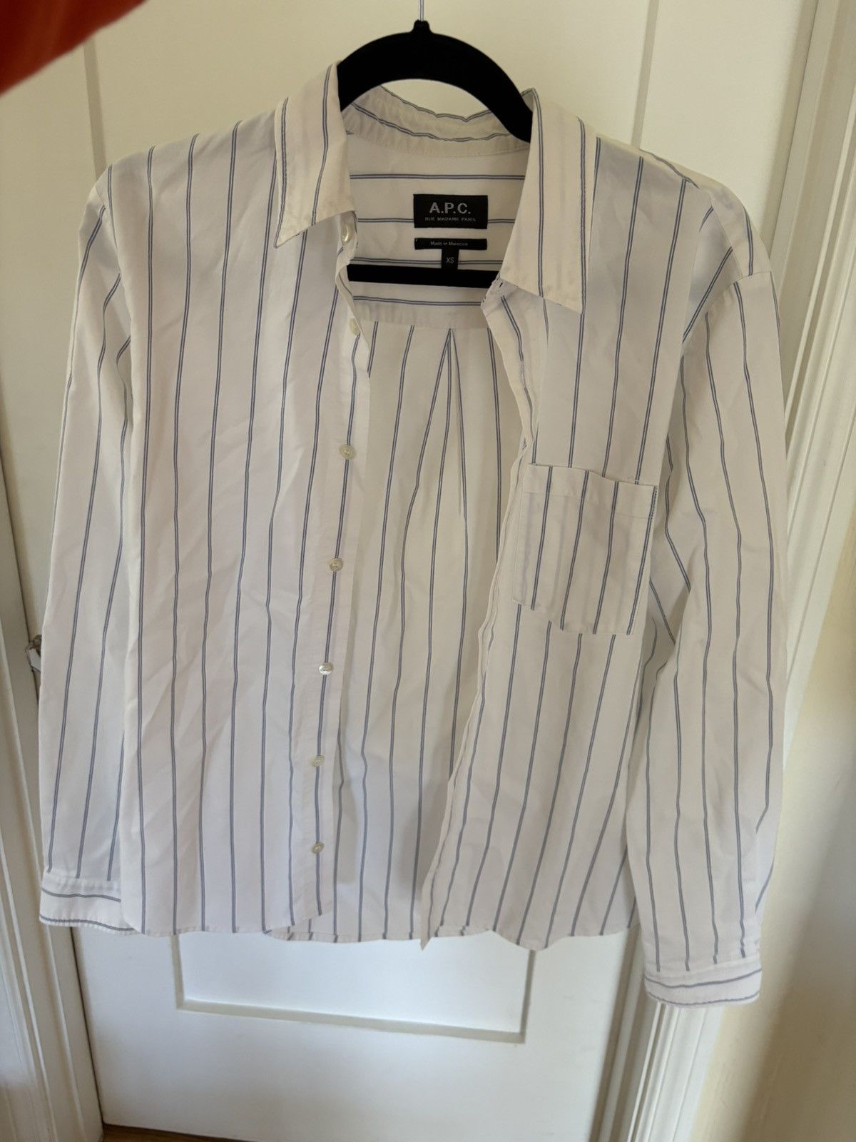 A.P.C. Striped White A.P.C. Shirt Size US XS / EU 42 / 0 - 1 Thumbnail